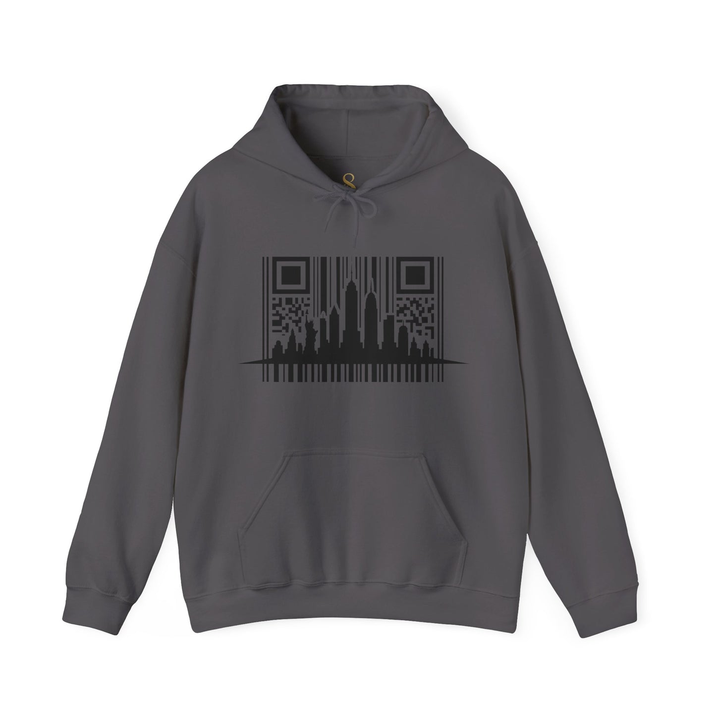SOULIV8™ NYC Barcode Skyline Hoodie — Urban Streetwear with a Bold Edge