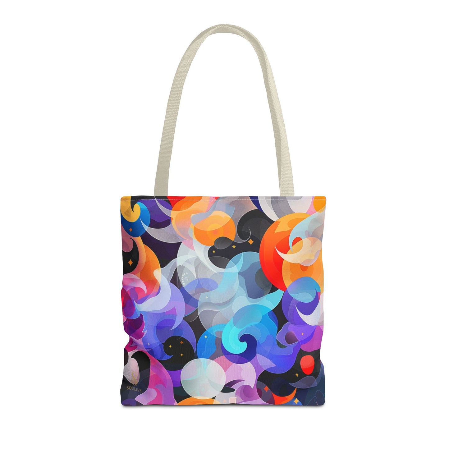 SOULIV8 Vibrant Abstract Tote Bag – Eco-Friendly Artistic Handbag, Unique Gift, Stylish Everyday Accessory