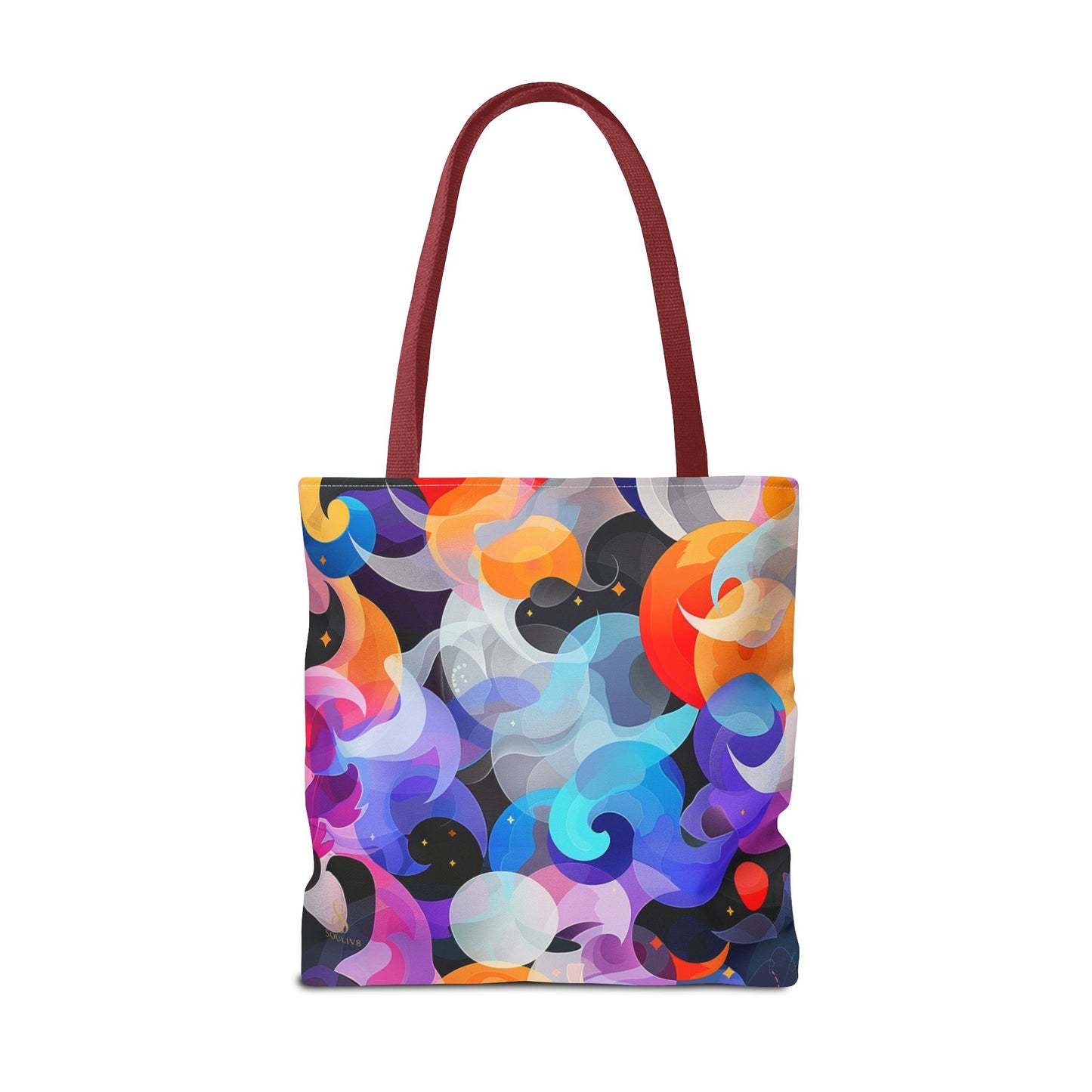 SOULIV8 Vibrant Abstract Tote Bag – Eco-Friendly Artistic Handbag, Unique Gift, Stylish Everyday Accessory