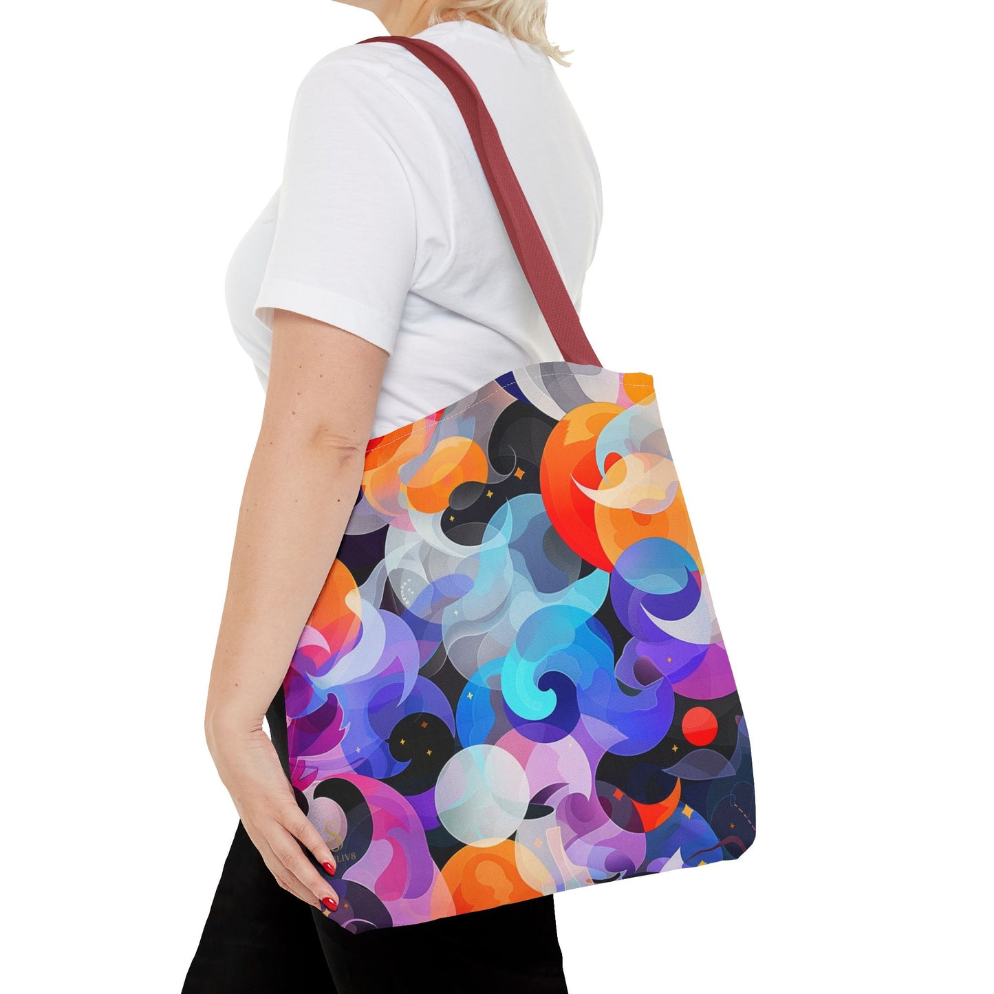 SOULIV8 Vibrant Abstract Tote Bag – Eco-Friendly Artistic Handbag, Unique Gift, Stylish Everyday Accessory