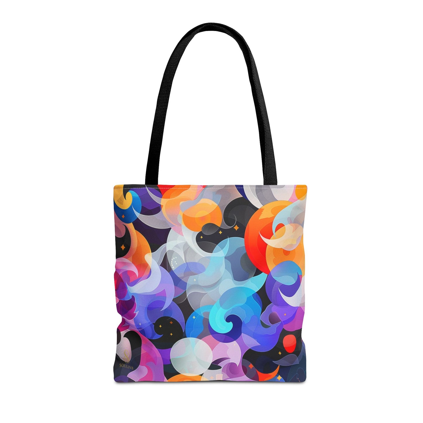 SOULIV8 Vibrant Abstract Tote Bag – Eco-Friendly Artistic Handbag, Unique Gift, Stylish Everyday Accessory