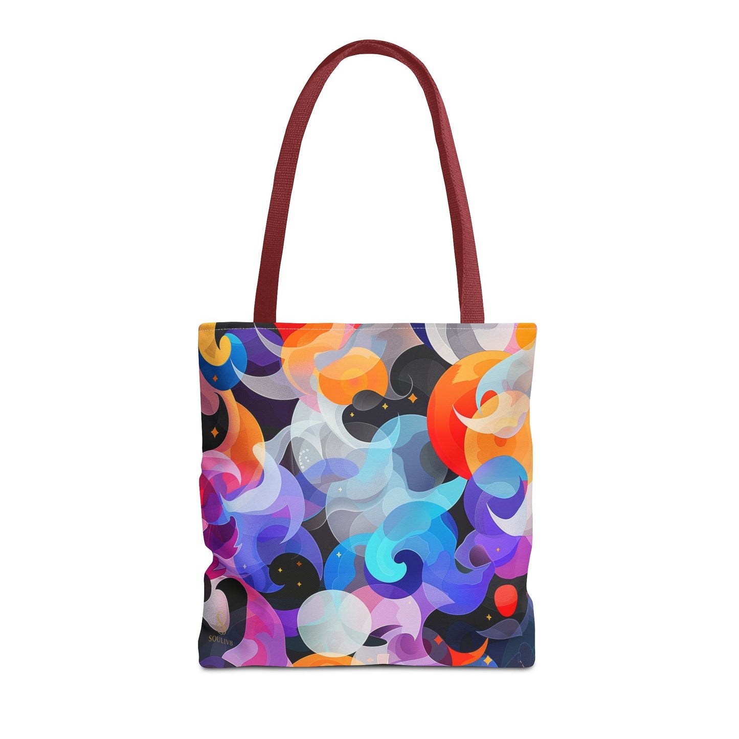 SOULIV8 Vibrant Abstract Tote Bag – Eco-Friendly Artistic Handbag, Unique Gift, Stylish Everyday Accessory