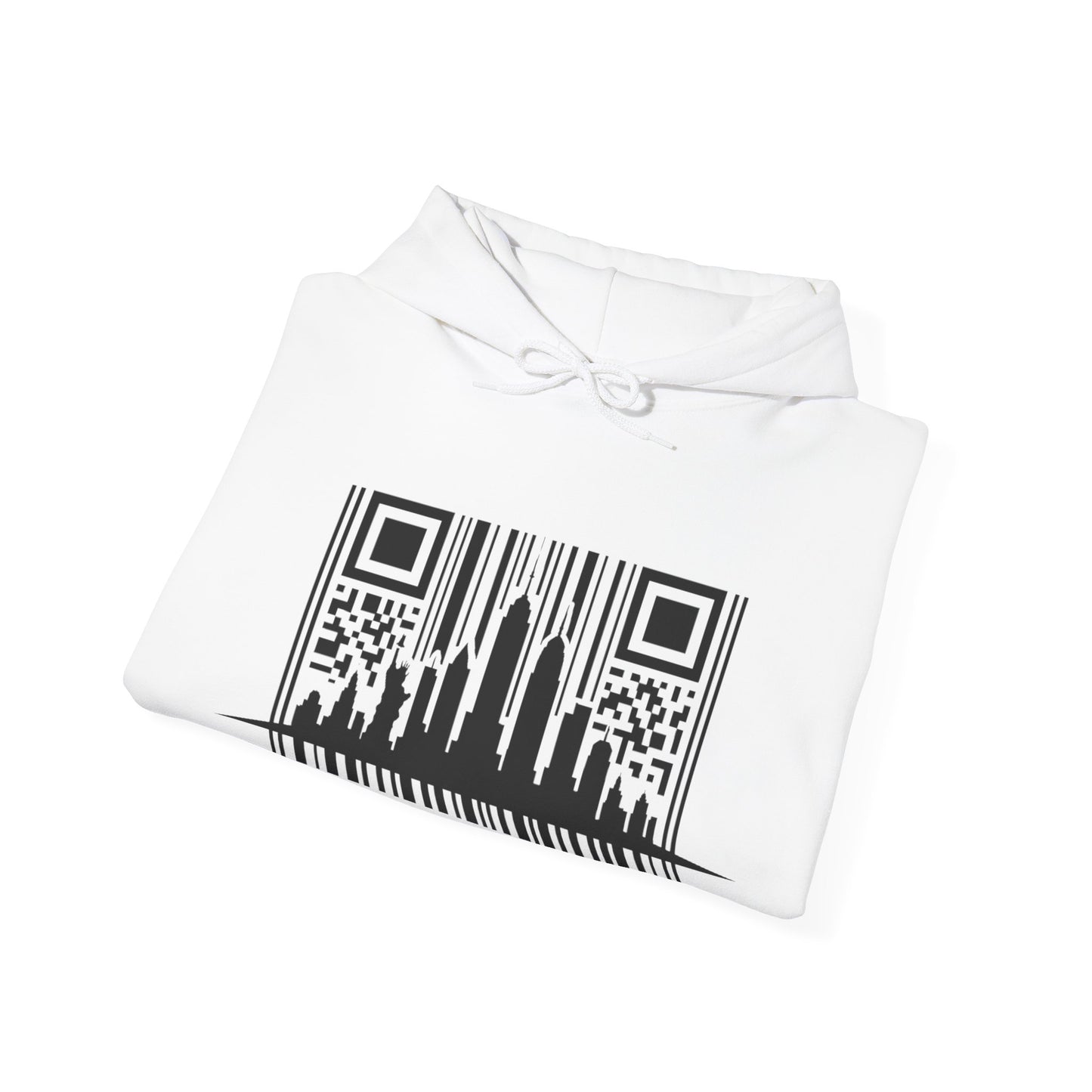 SOULIV8™ NYC Barcode Skyline Hoodie — Urban Streetwear with a Bold Edge