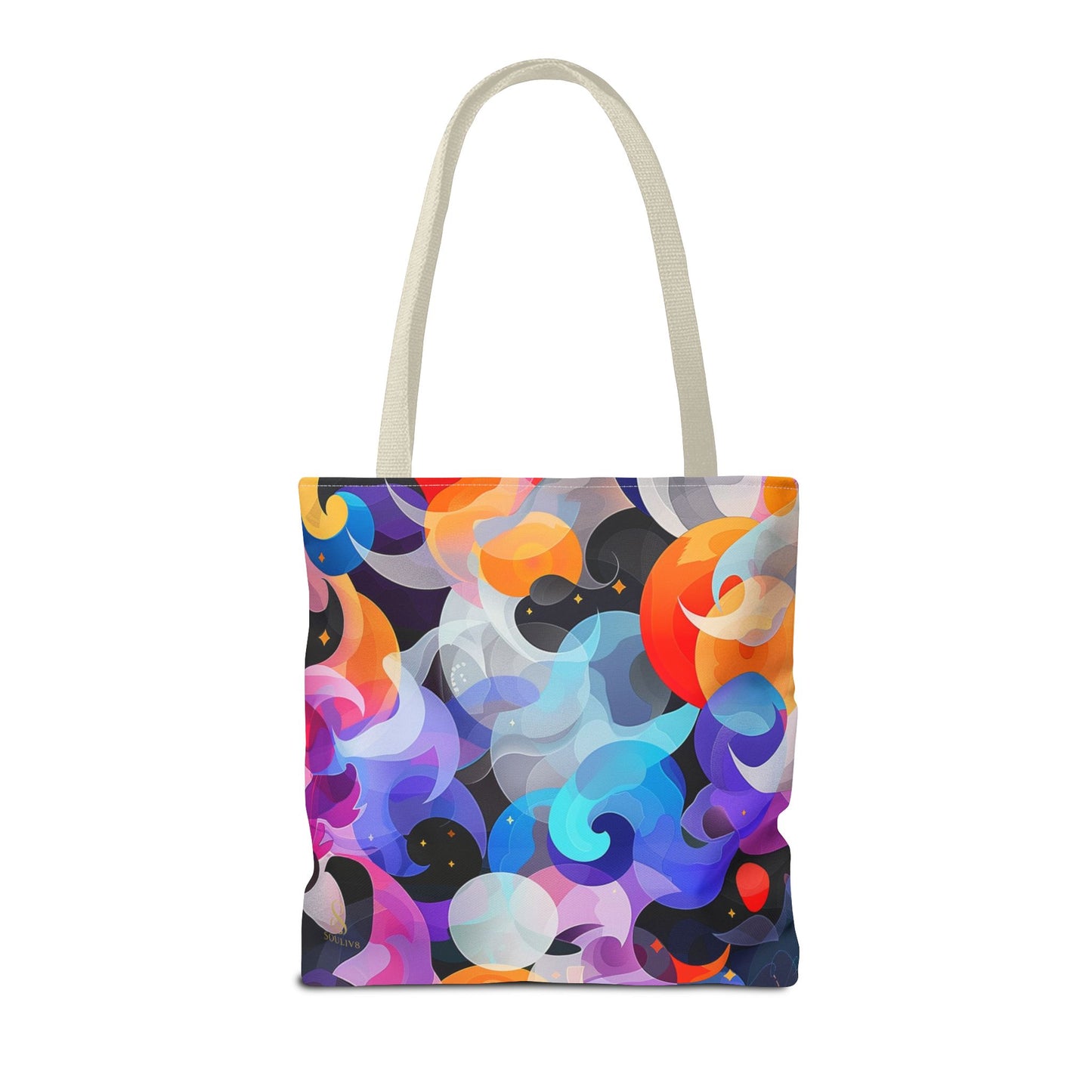 SOULIV8 Vibrant Abstract Tote Bag – Eco-Friendly Artistic Handbag, Unique Gift, Stylish Everyday Accessory