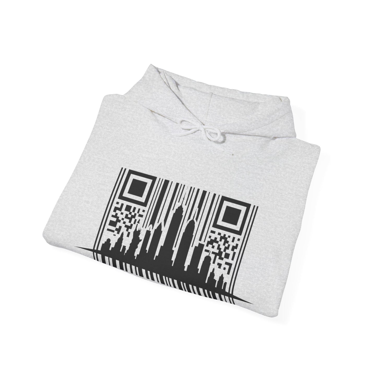 SOULIV8™ NYC Barcode Skyline Hoodie — Urban Streetwear with a Bold Edge