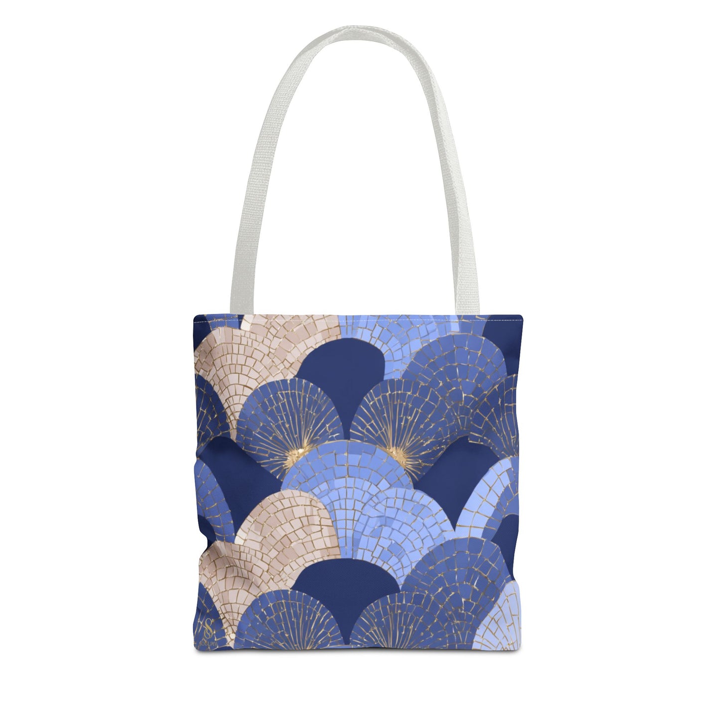 SOULIV8 Elegant Blue Fan Tote Bag | Stylish Reusable Carryall – Durable, Eco-Friendly, and Chic