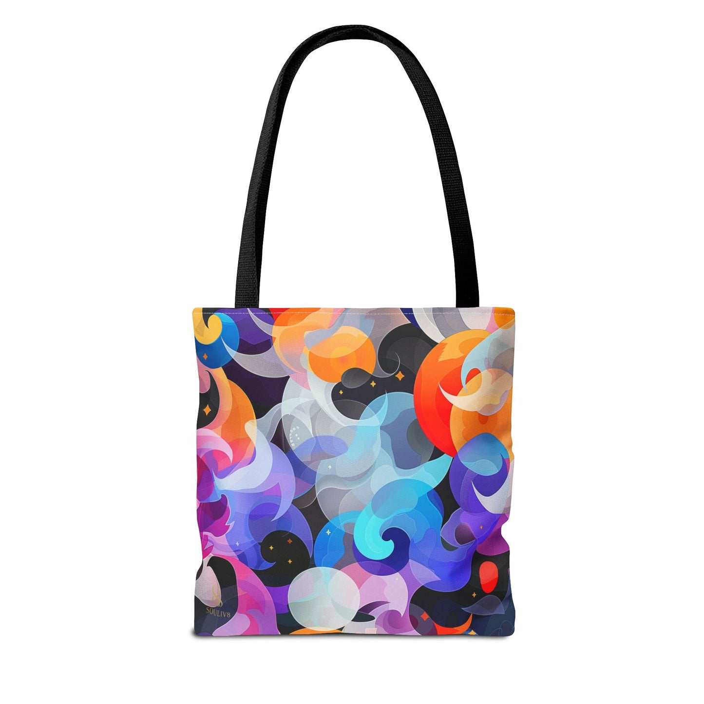 SOULIV8 Vibrant Abstract Tote Bag – Eco-Friendly Artistic Handbag, Unique Gift, Stylish Everyday Accessory