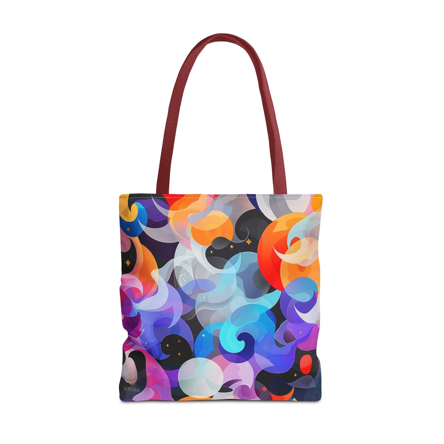 SOULIV8 Vibrant Abstract Tote Bag – Eco-Friendly Artistic Handbag, Unique Gift, Stylish Everyday Accessory