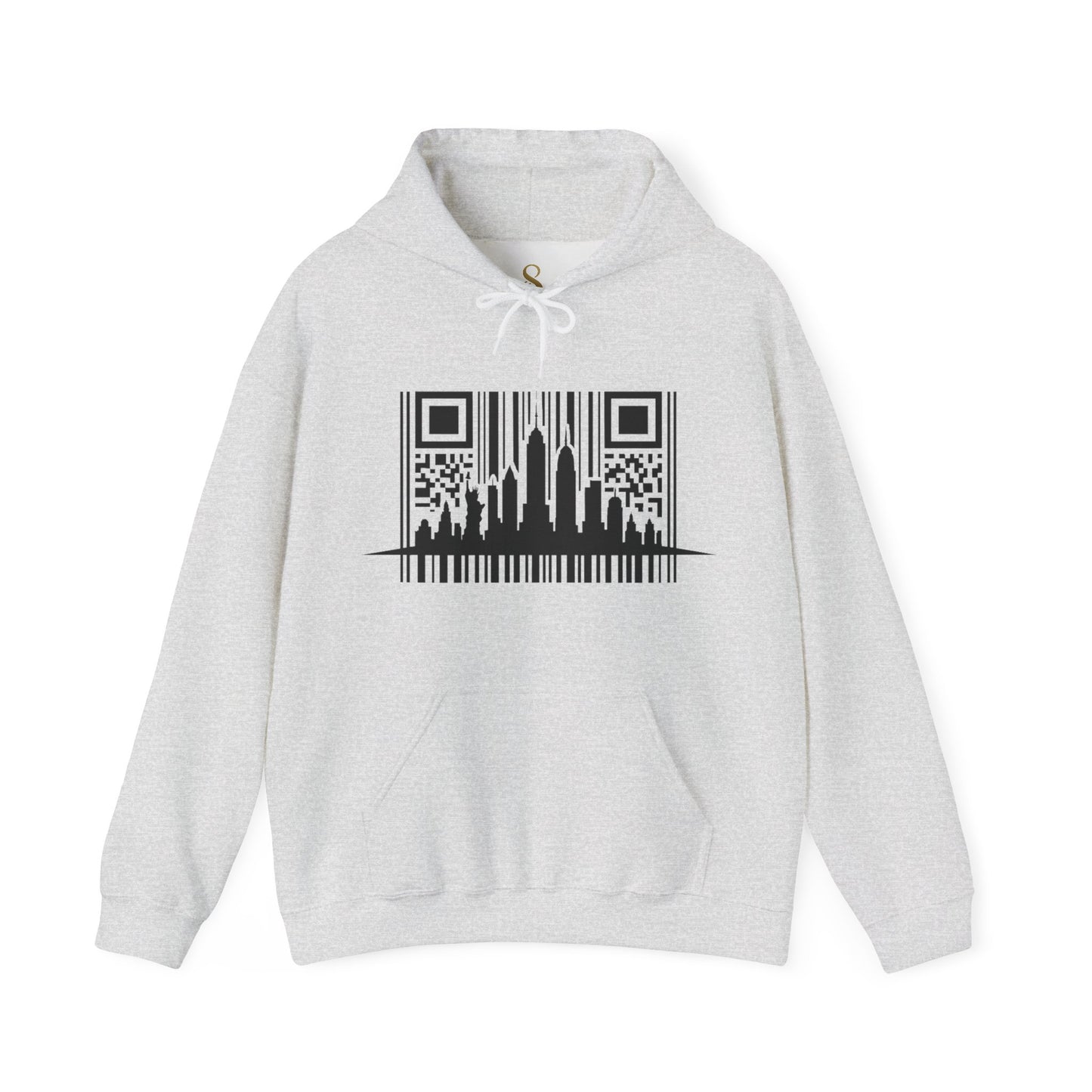 SOULIV8™ NYC Barcode Skyline Hoodie — Urban Streetwear with a Bold Edge