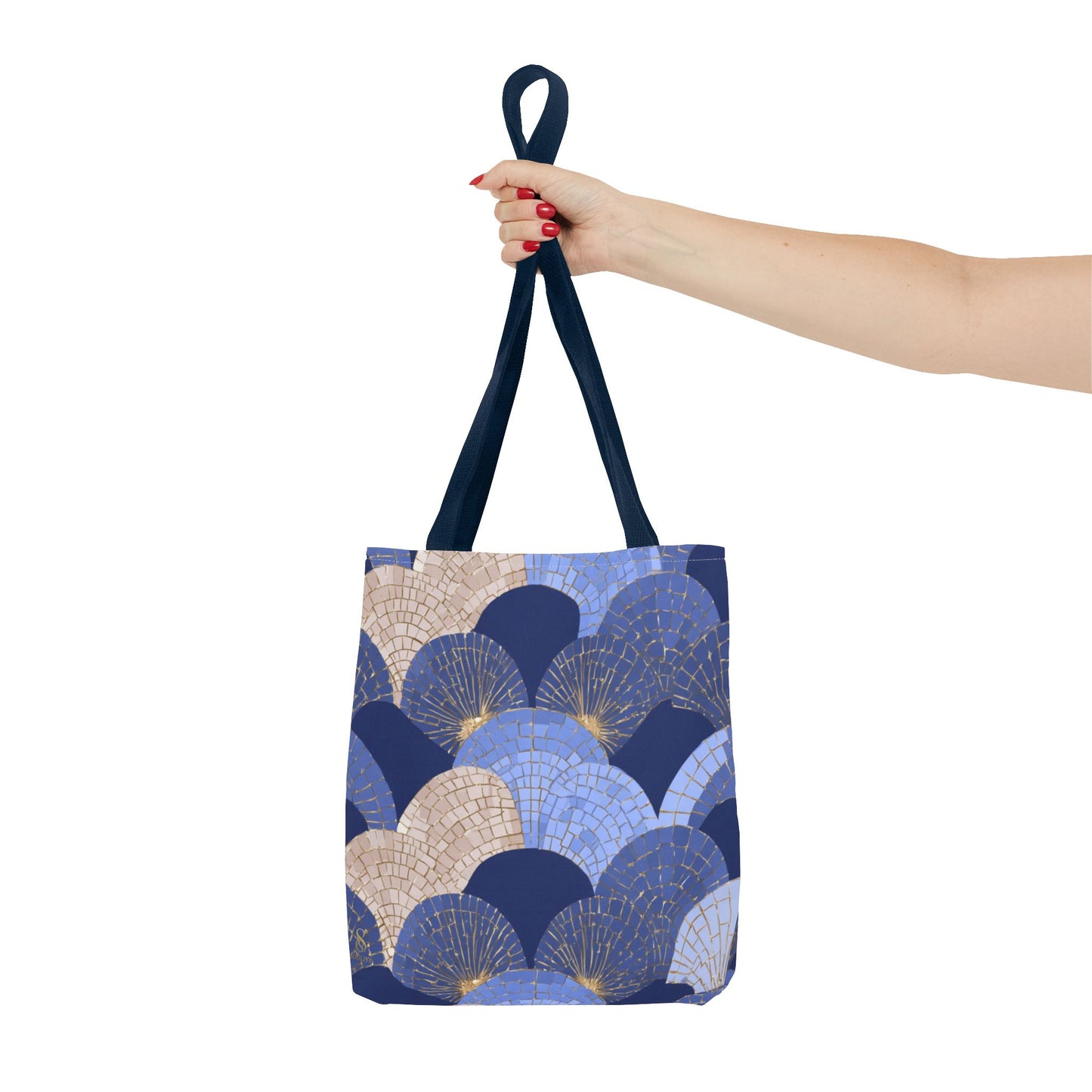 SOULIV8 Elegant Blue Fan Tote Bag | Stylish Reusable Carryall – Durable, Eco-Friendly, and Chic