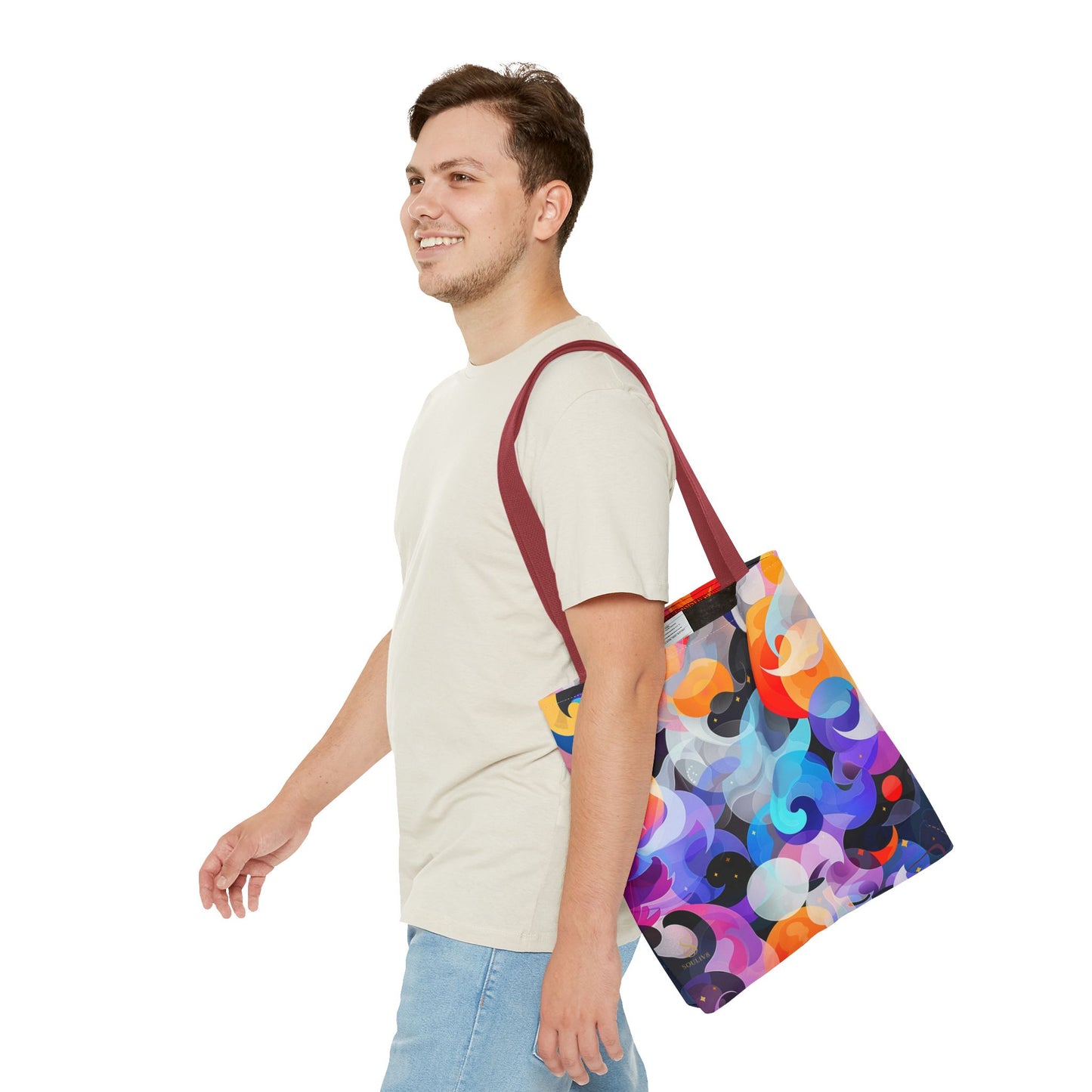SOULIV8 Vibrant Abstract Tote Bag – Eco-Friendly Artistic Handbag, Unique Gift, Stylish Everyday Accessory