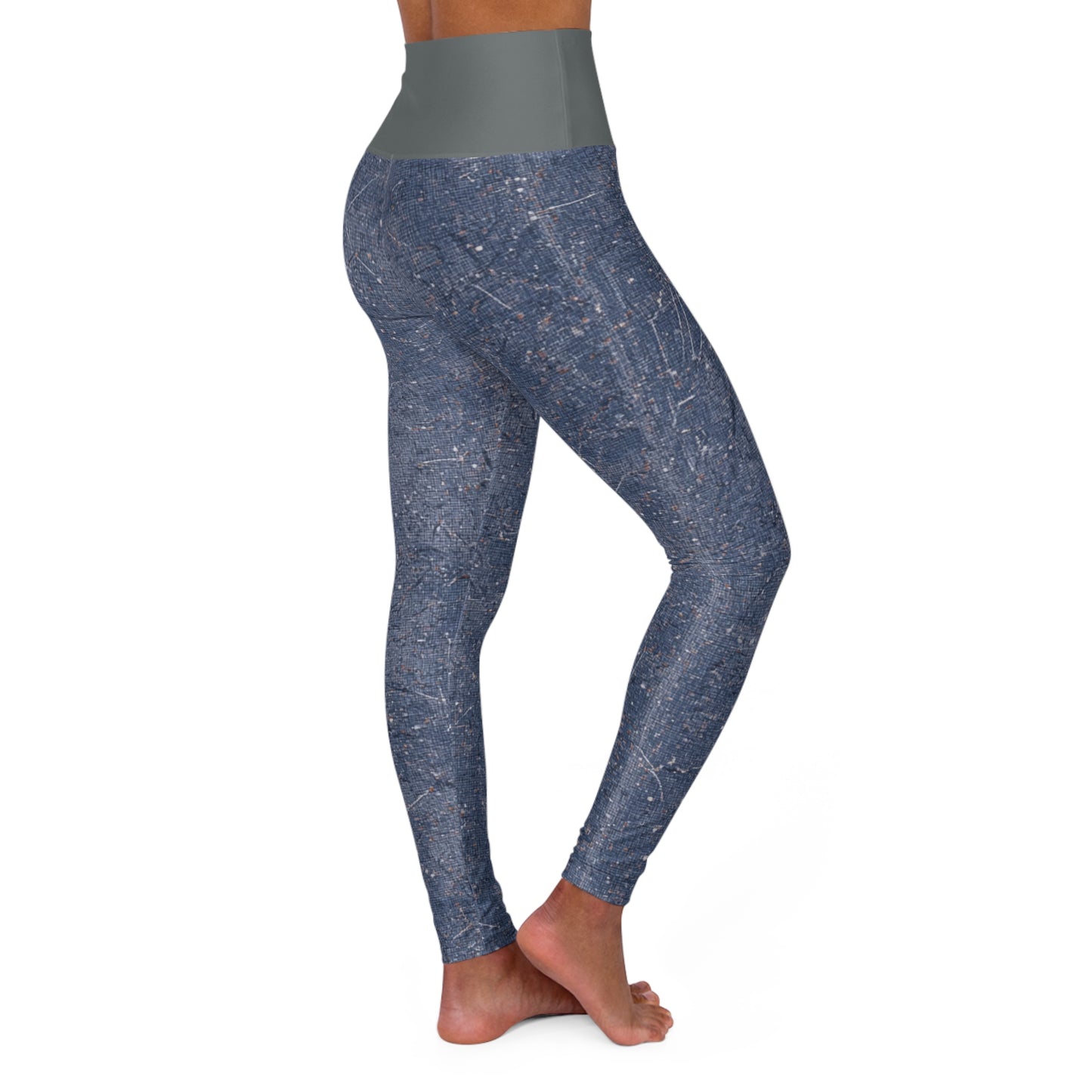 SOULIV8 Deep Space Denim Constellation Leggings – High-Waisted Yoga & Lifestyle Wear with a Celestial