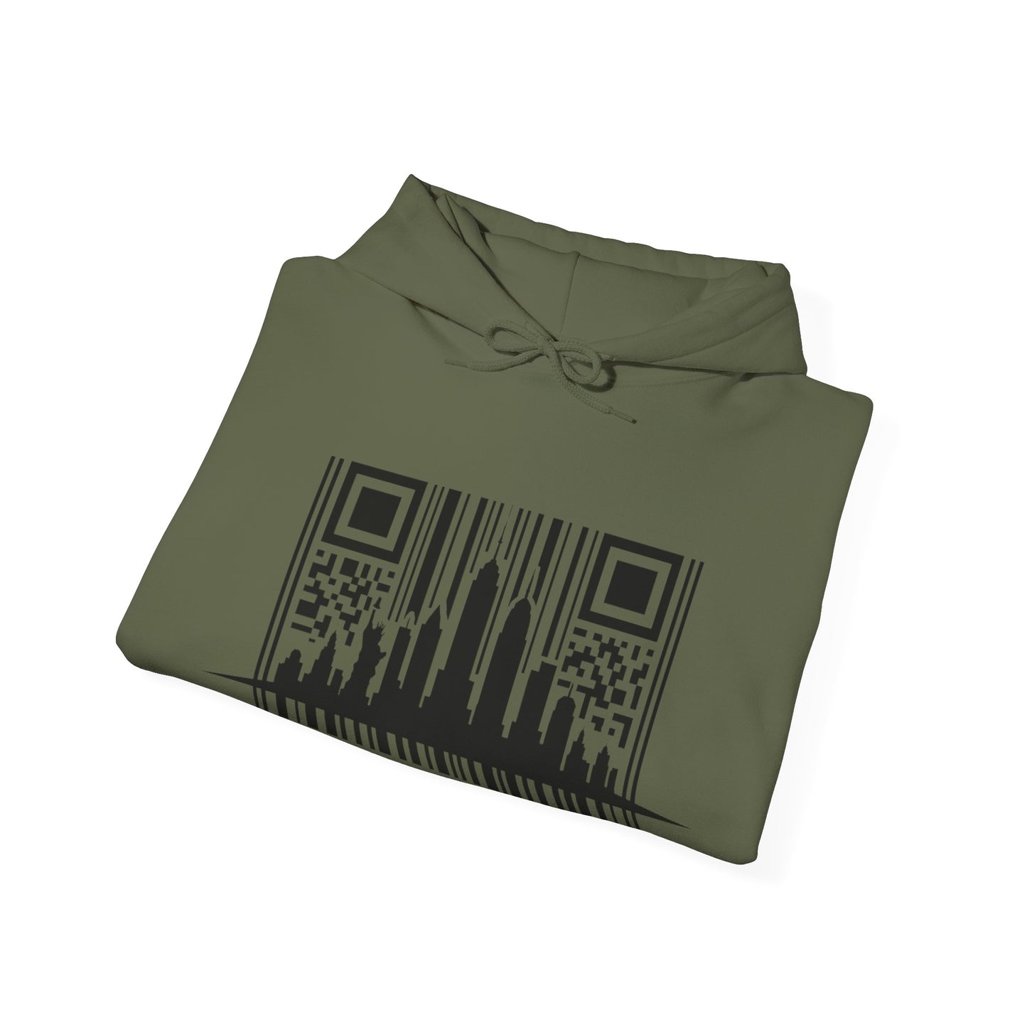 SOULIV8™ NYC Barcode Skyline Hoodie — Urban Streetwear with a Bold Edge