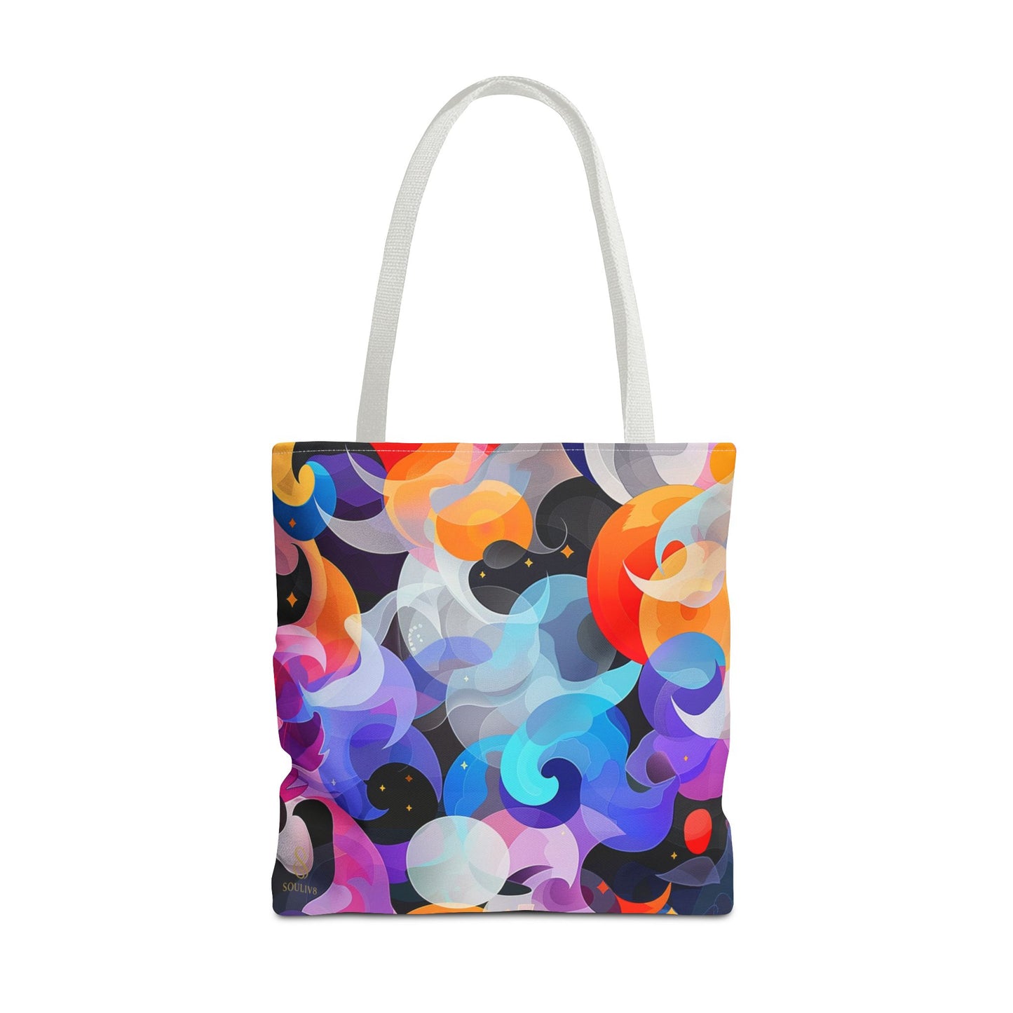 SOULIV8 Vibrant Abstract Tote Bag – Eco-Friendly Artistic Handbag, Unique Gift, Stylish Everyday Accessory