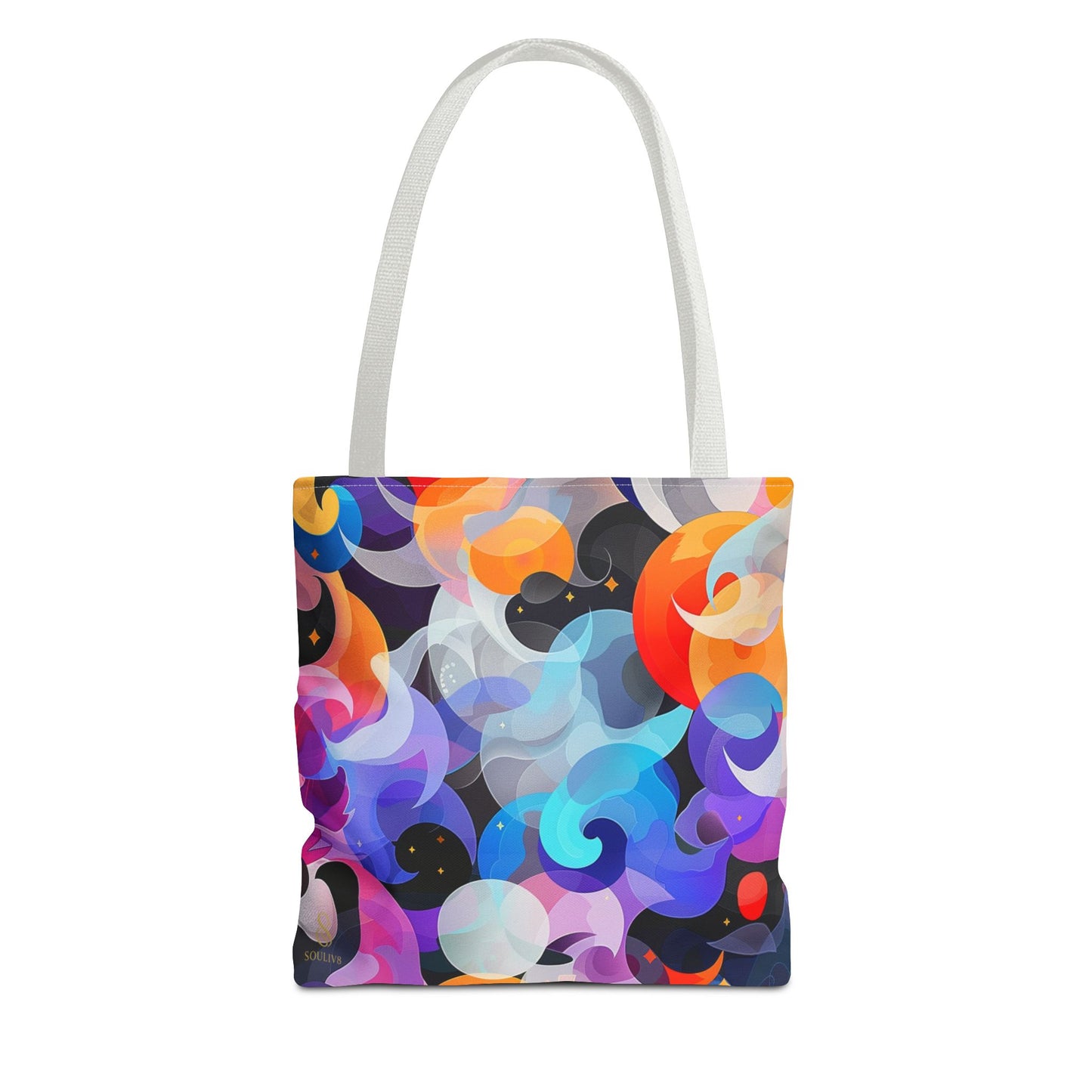 SOULIV8 Vibrant Abstract Tote Bag – Eco-Friendly Artistic Handbag, Unique Gift, Stylish Everyday Accessory