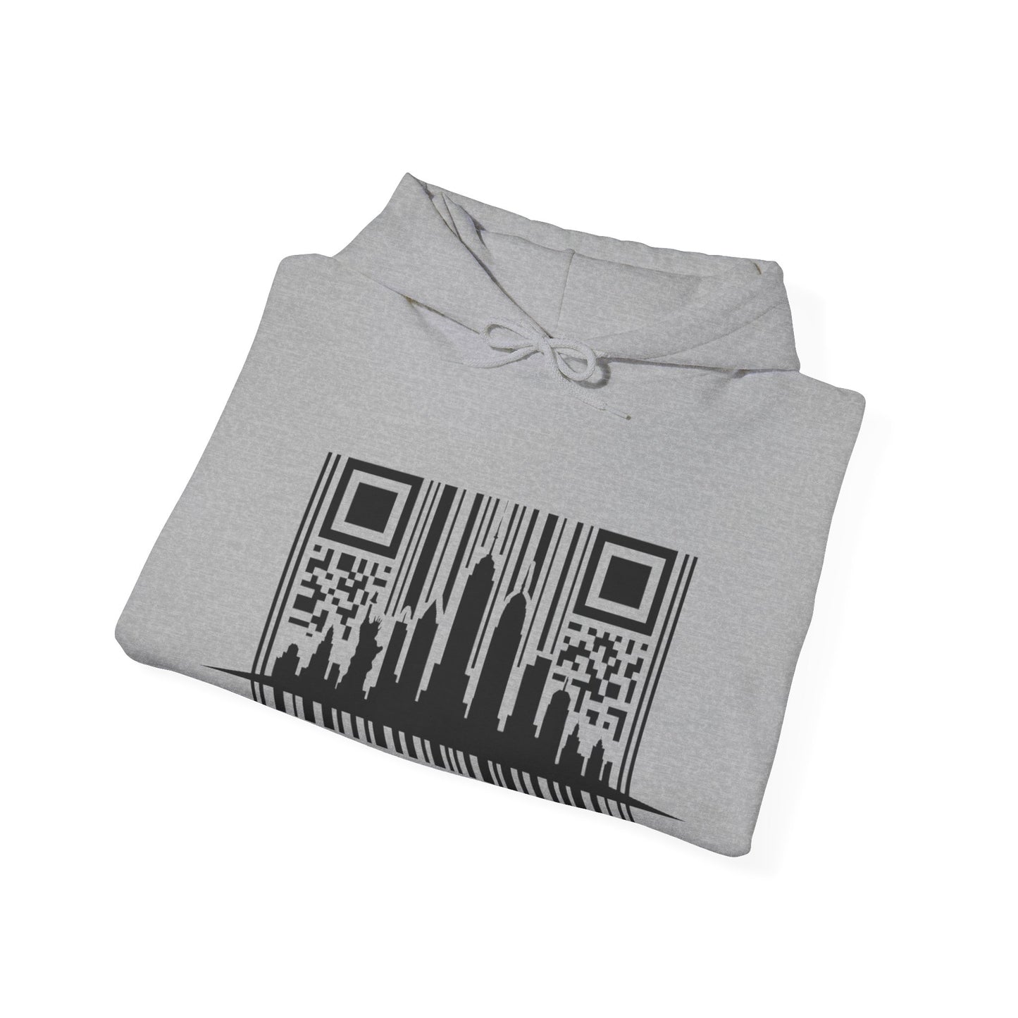 SOULIV8™ NYC Barcode Skyline Hoodie — Urban Streetwear with a Bold Edge