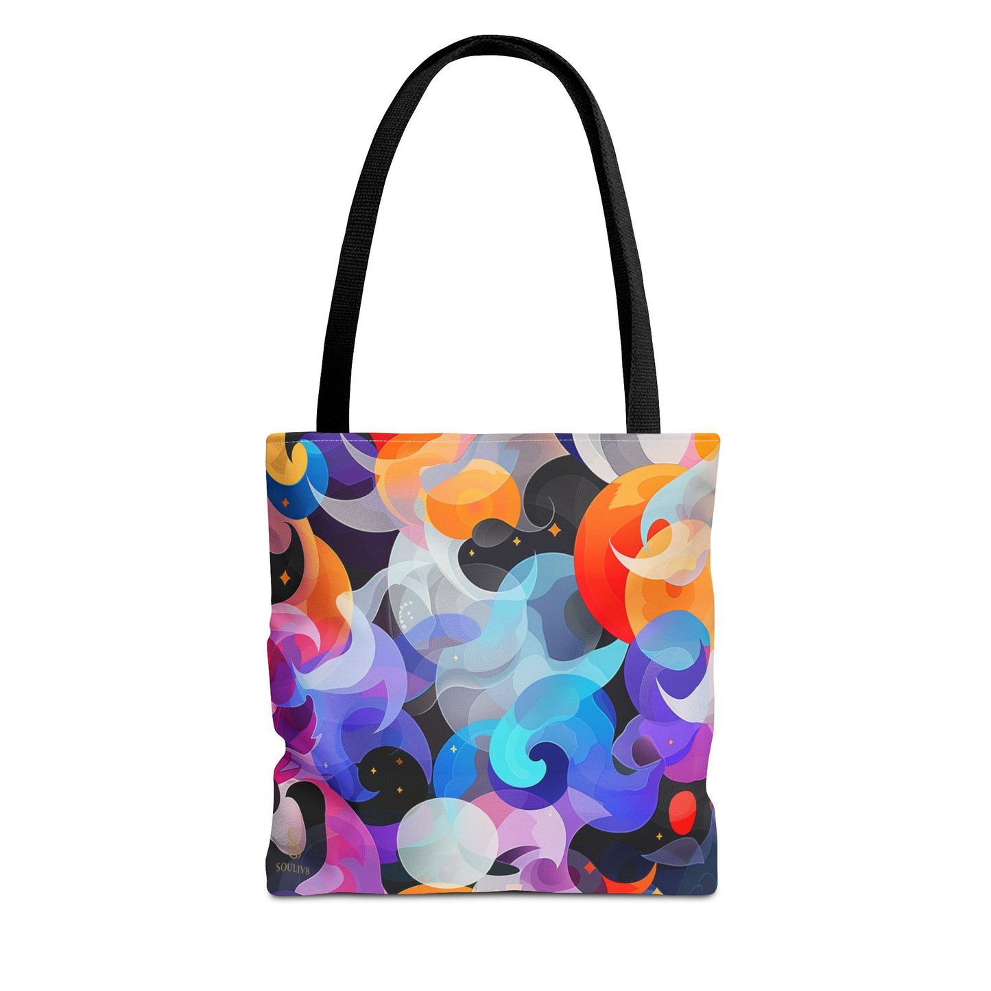 SOULIV8 Vibrant Abstract Tote Bag – Eco-Friendly Artistic Handbag, Unique Gift, Stylish Everyday Accessory