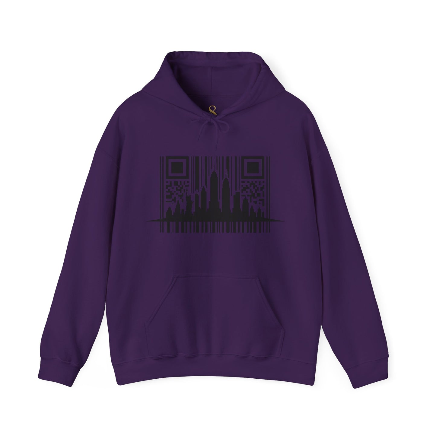 SOULIV8™ NYC Barcode Skyline Hoodie — Urban Streetwear with a Bold Edge