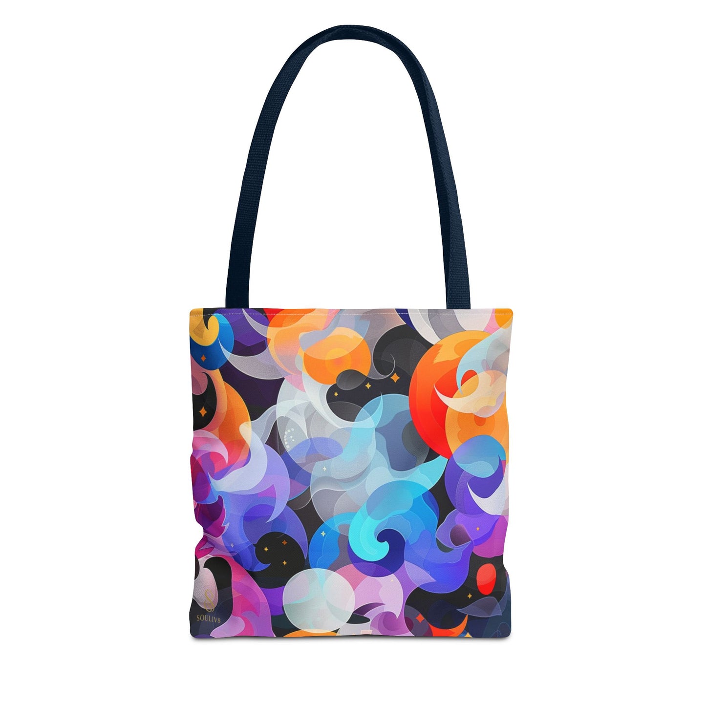 SOULIV8 Vibrant Abstract Tote Bag – Eco-Friendly Artistic Handbag, Unique Gift, Stylish Everyday Accessory