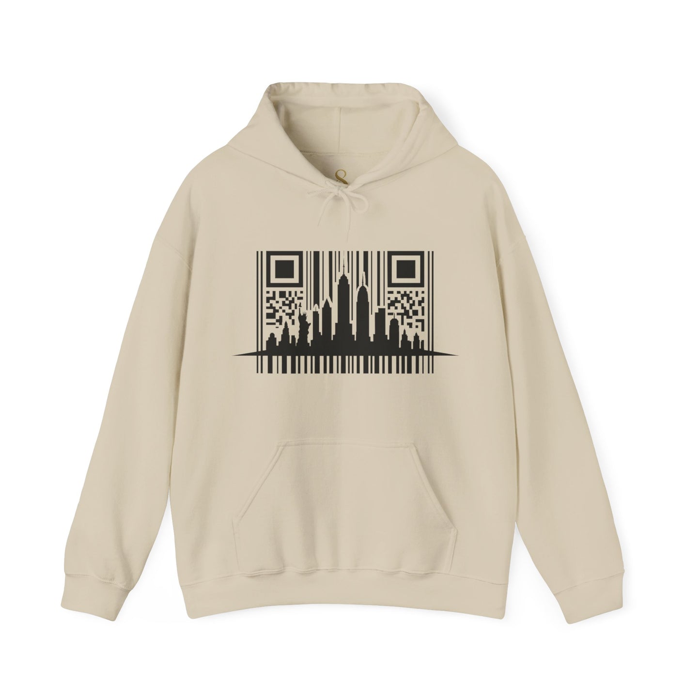 SOULIV8™ NYC Barcode Skyline Hoodie — Urban Streetwear with a Bold Edge
