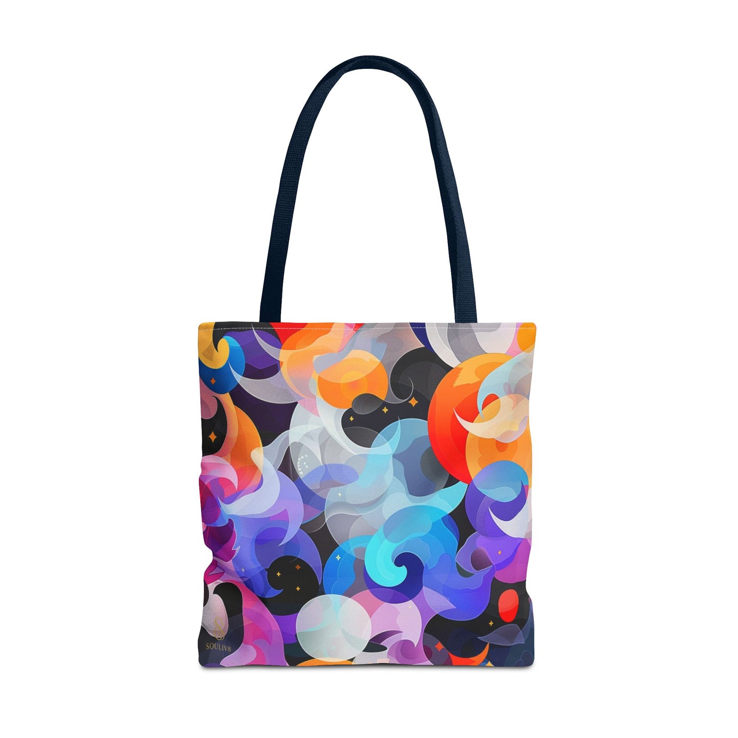 SOULIV8 Vibrant Abstract Tote Bag – Eco-Friendly Artistic Handbag, Unique Gift, Stylish Everyday Accessory
