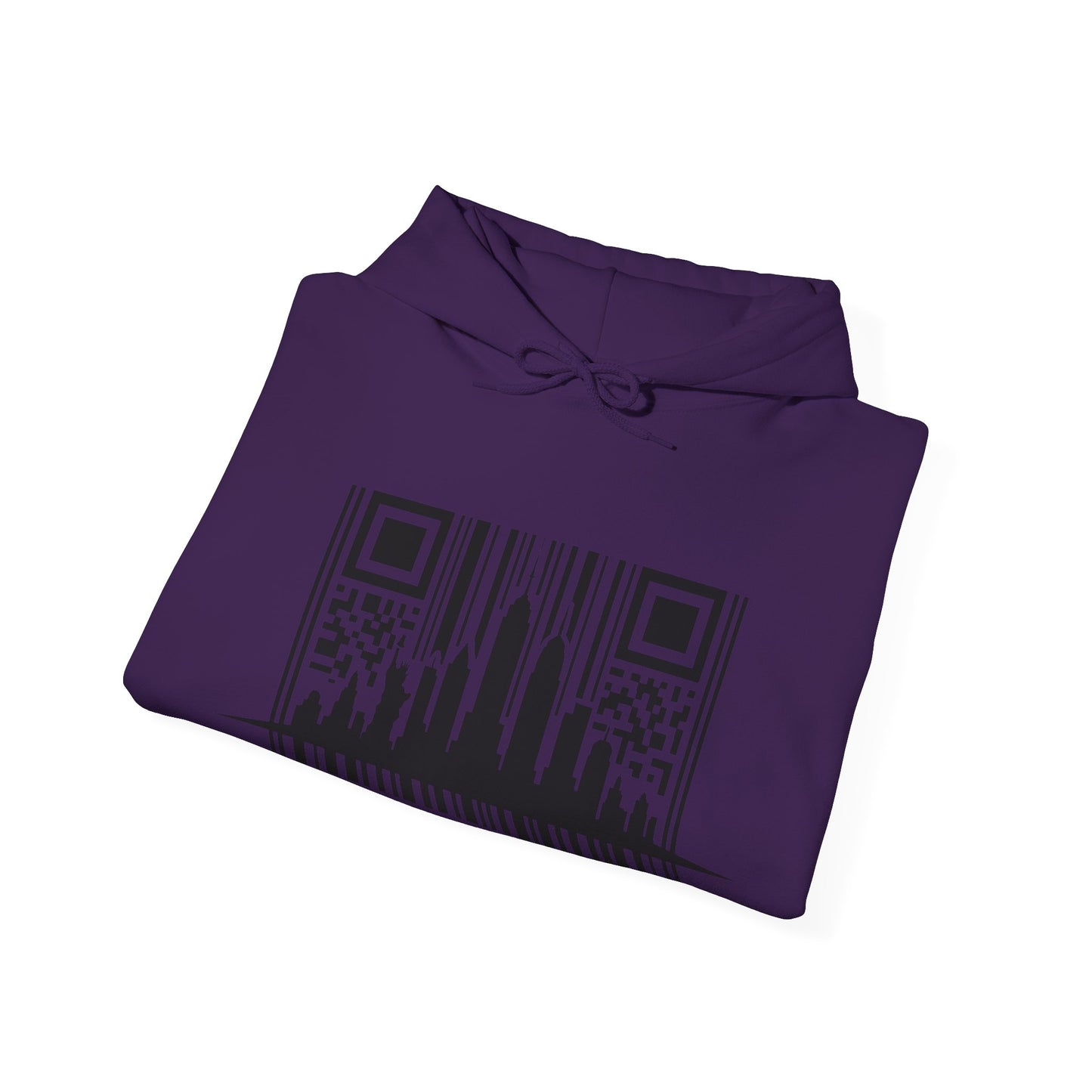 SOULIV8™ NYC Barcode Skyline Hoodie — Urban Streetwear with a Bold Edge