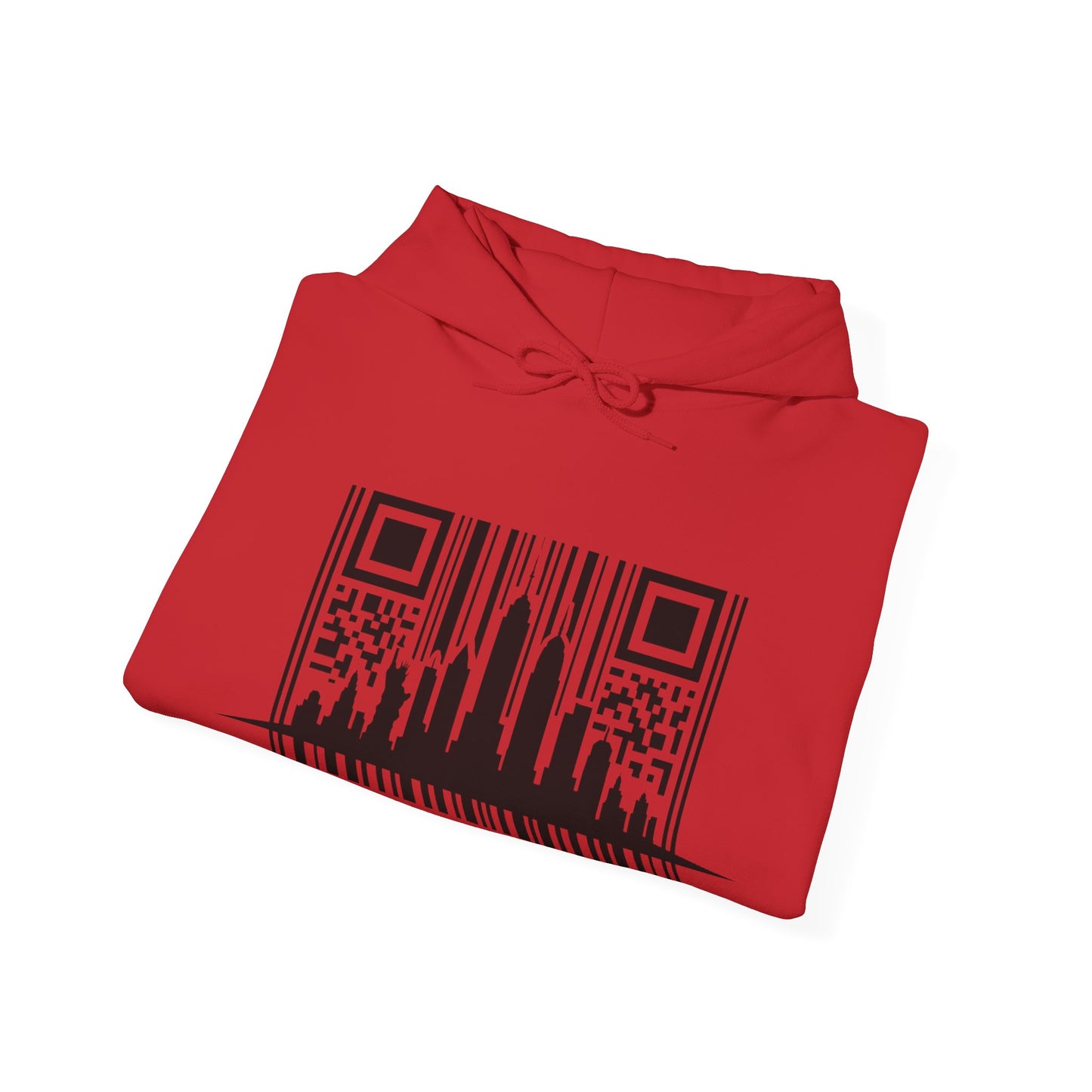 SOULIV8™ NYC Barcode Skyline Hoodie — Urban Streetwear with a Bold Edge