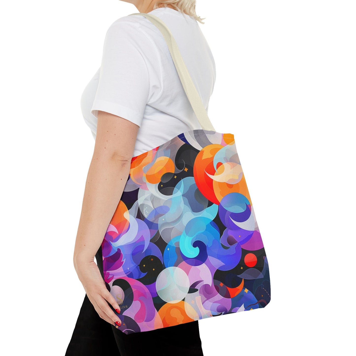 SOULIV8 Vibrant Abstract Tote Bag – Eco-Friendly Artistic Handbag, Unique Gift, Stylish Everyday Accessory