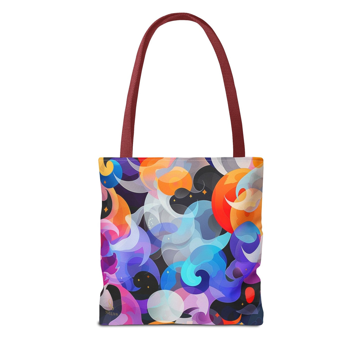 SOULIV8 Vibrant Abstract Tote Bag – Eco-Friendly Artistic Handbag, Unique Gift, Stylish Everyday Accessory