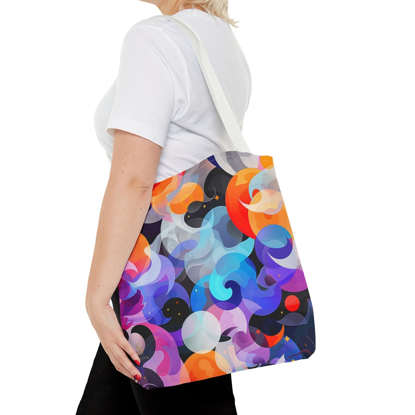 SOULIV8 Vibrant Abstract Tote Bag – Eco-Friendly Artistic Handbag, Unique Gift, Stylish Everyday Accessory