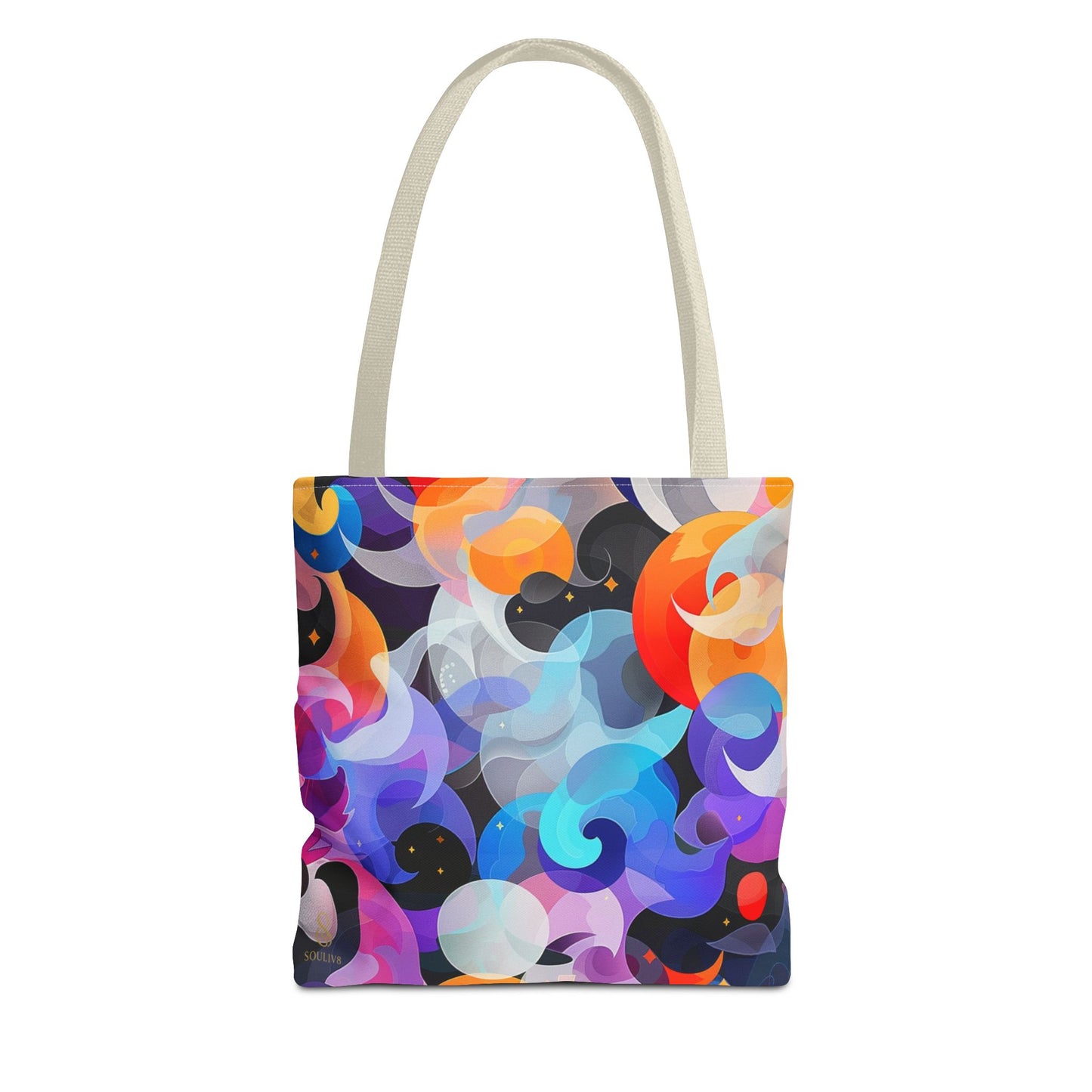 SOULIV8 Vibrant Abstract Tote Bag – Eco-Friendly Artistic Handbag, Unique Gift, Stylish Everyday Accessory