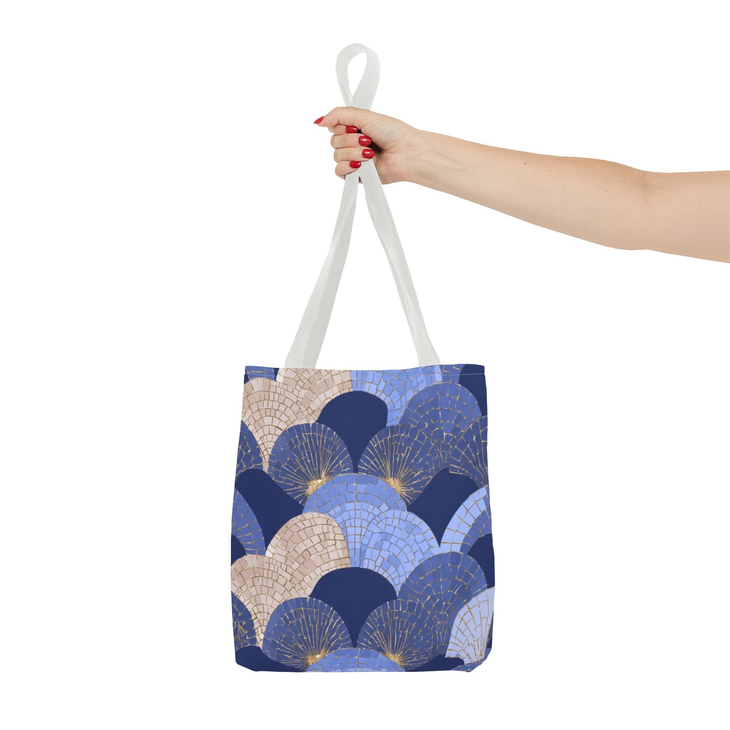 SOULIV8 Elegant Blue Fan Tote Bag | Stylish Reusable Carryall – Durable, Eco-Friendly, and Chic