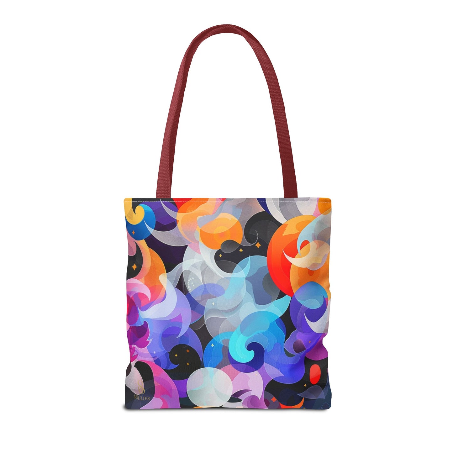 SOULIV8 Vibrant Abstract Tote Bag – Eco-Friendly Artistic Handbag, Unique Gift, Stylish Everyday Accessory