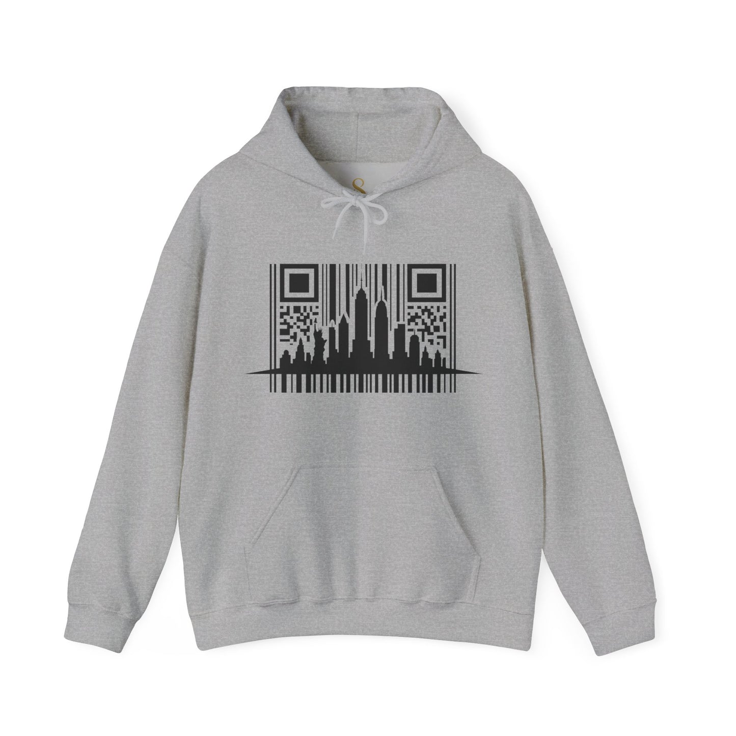 SOULIV8™ NYC Barcode Skyline Hoodie — Urban Streetwear with a Bold Edge