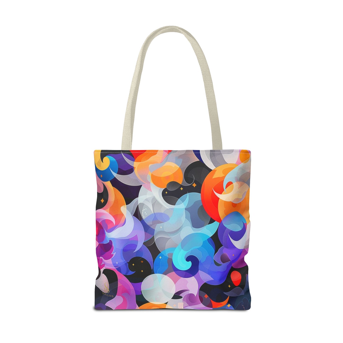SOULIV8 Vibrant Abstract Tote Bag – Eco-Friendly Artistic Handbag, Unique Gift, Stylish Everyday Accessory