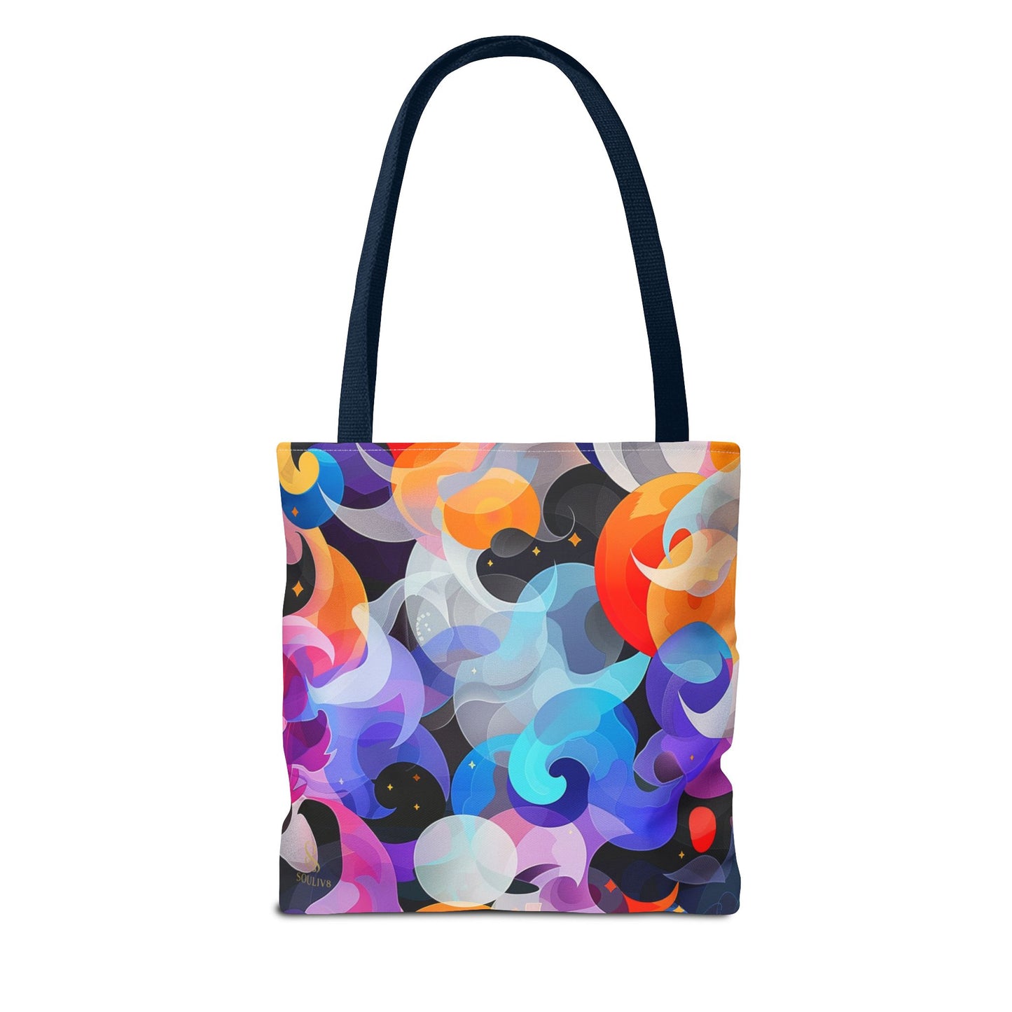 SOULIV8 Vibrant Abstract Tote Bag – Eco-Friendly Artistic Handbag, Unique Gift, Stylish Everyday Accessory