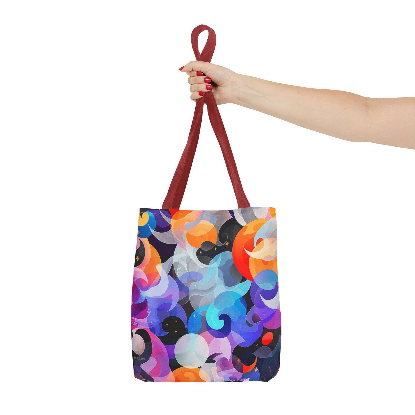 SOULIV8 Vibrant Abstract Tote Bag – Eco-Friendly Artistic Handbag, Unique Gift, Stylish Everyday Accessory