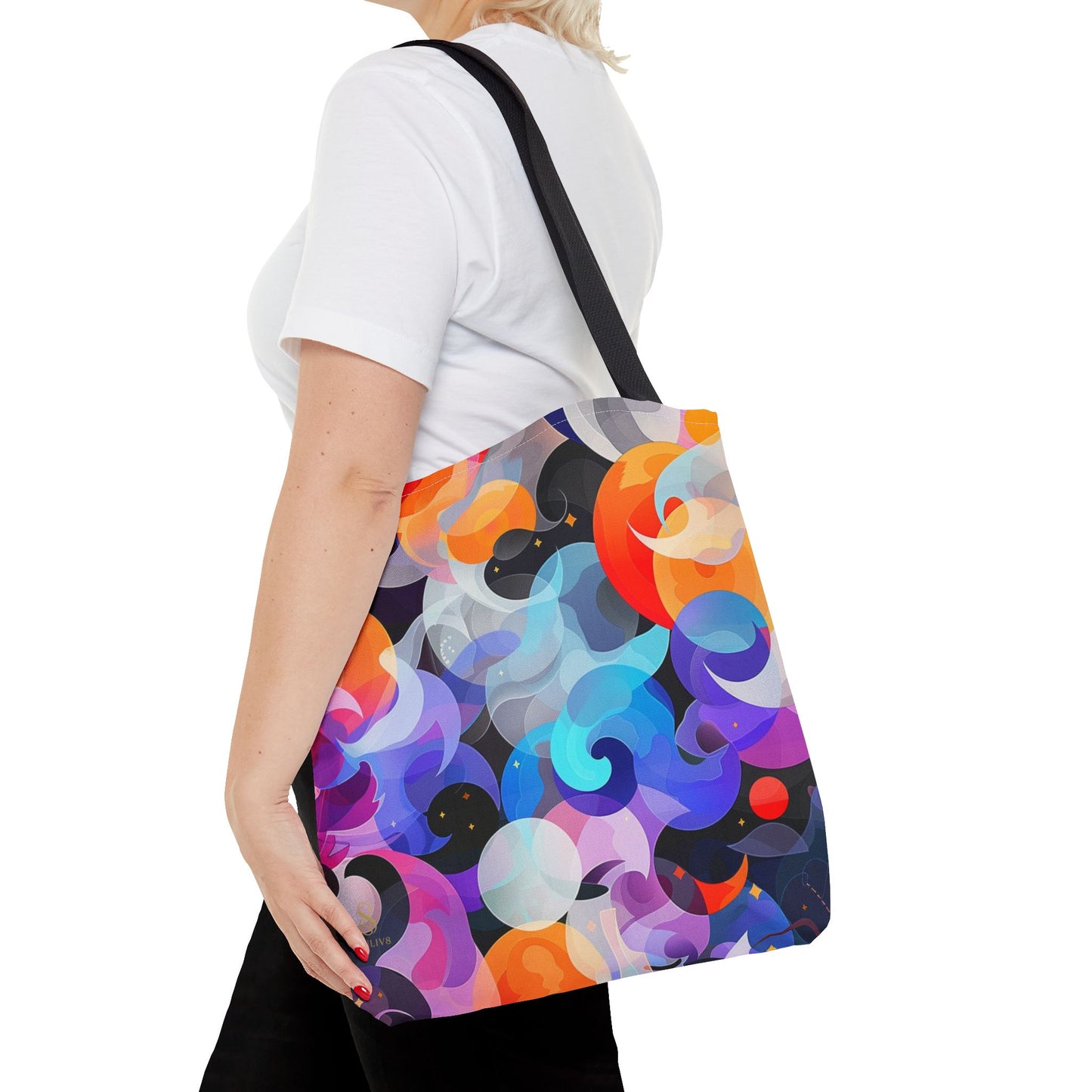 SOULIV8 Vibrant Abstract Tote Bag – Eco-Friendly Artistic Handbag, Unique Gift, Stylish Everyday Accessory