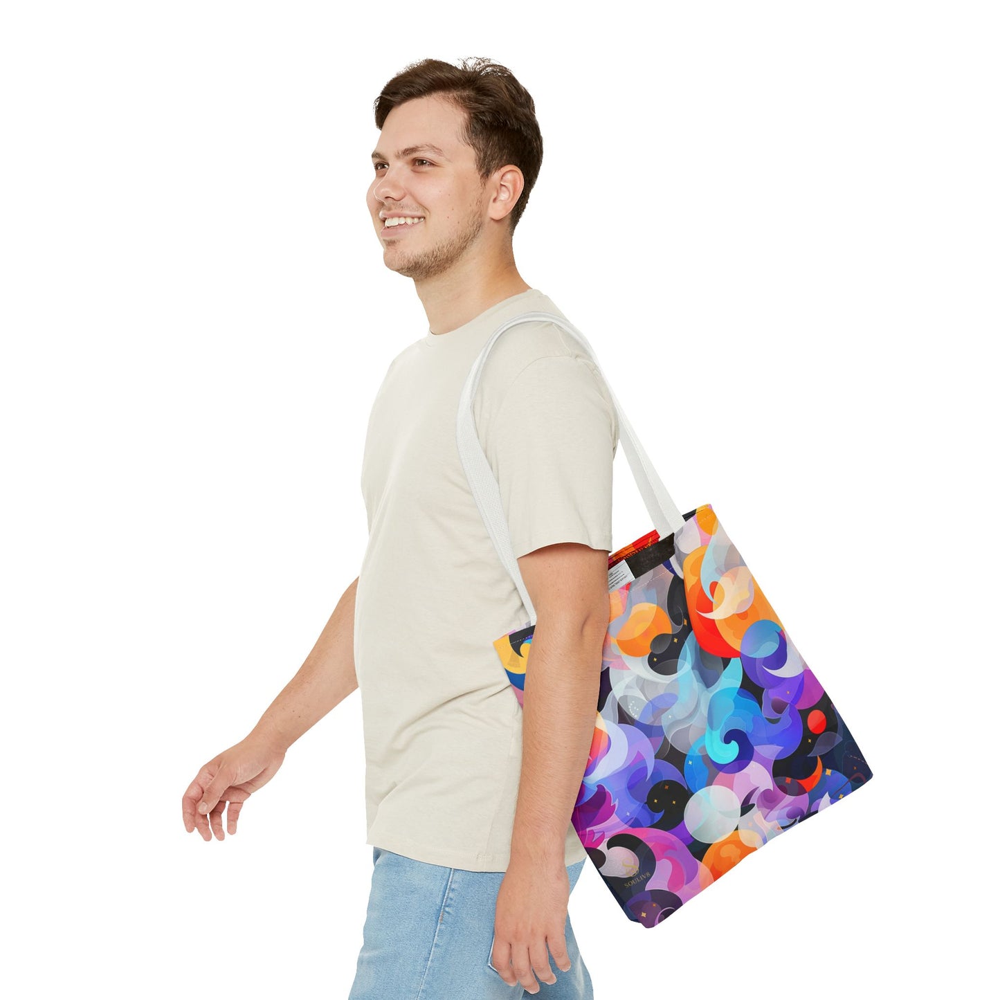 SOULIV8 Vibrant Abstract Tote Bag – Eco-Friendly Artistic Handbag, Unique Gift, Stylish Everyday Accessory