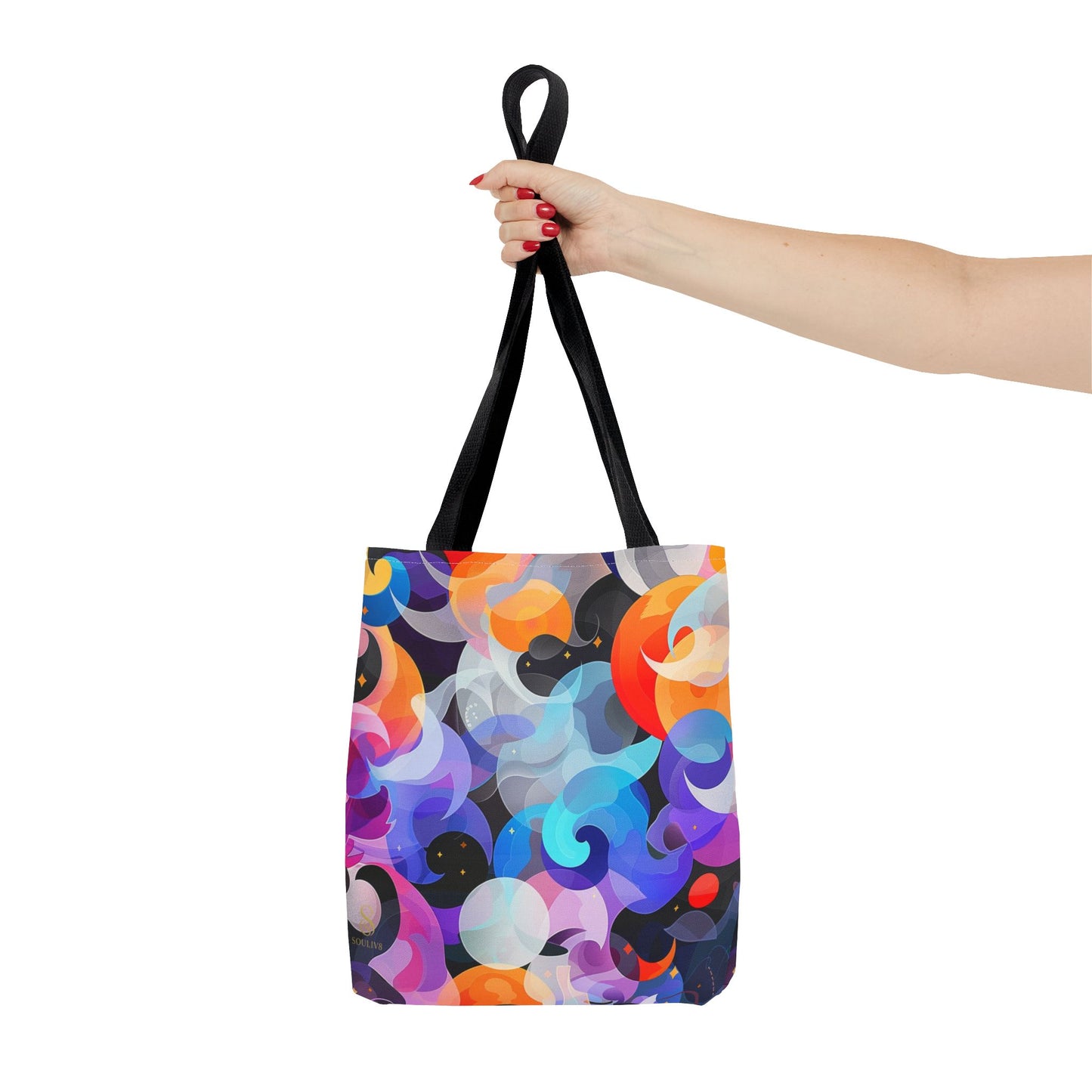 SOULIV8 Vibrant Abstract Tote Bag – Eco-Friendly Artistic Handbag, Unique Gift, Stylish Everyday Accessory