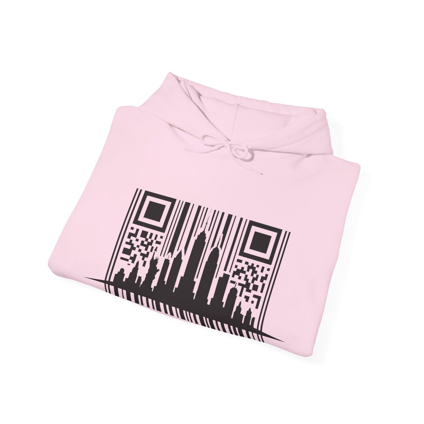 SOULIV8™ NYC Barcode Skyline Hoodie — Urban Streetwear with a Bold Edge