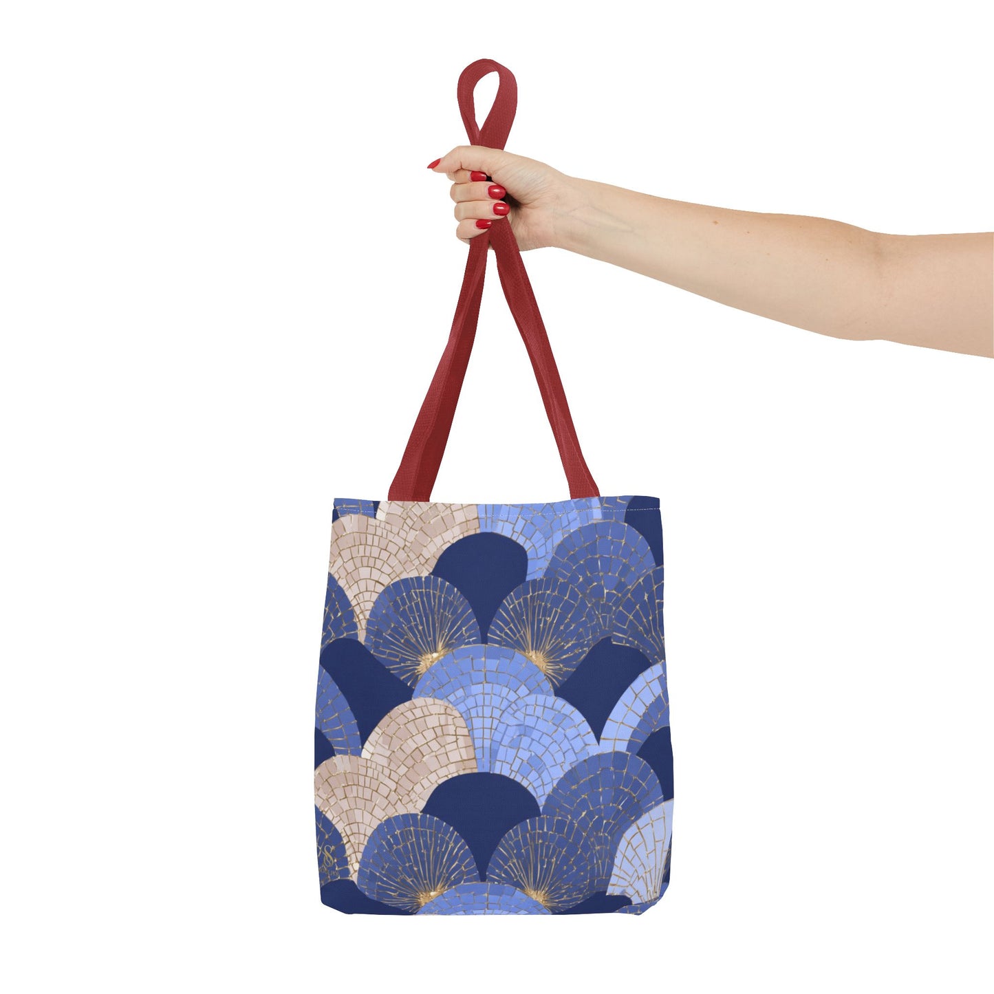 SOULIV8 Elegant Blue Fan Tote Bag | Stylish Reusable Carryall – Durable, Eco-Friendly, and Chic