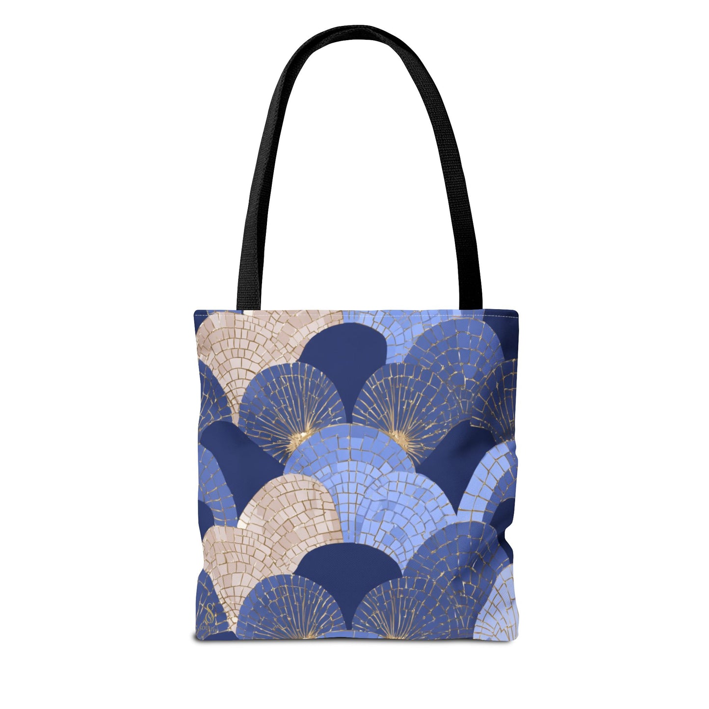 SOULIV8 Elegant Blue Fan Tote Bag | Stylish Reusable Carryall – Durable, Eco-Friendly, and Chic