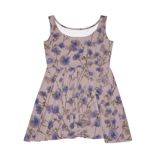 SOULIV8 Floral Women’s Skater Dress – Casual Boho Spring Fashion, Garden Party Style, Boutique Aesthetic