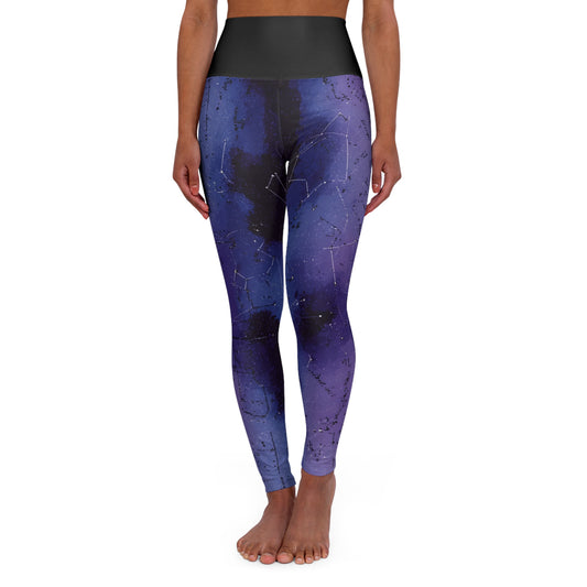 SOULIV8 Cosmic Constellation High Waisted Yoga Leggings – Mystical Activewear for Yoga, Gym & Lifestyle