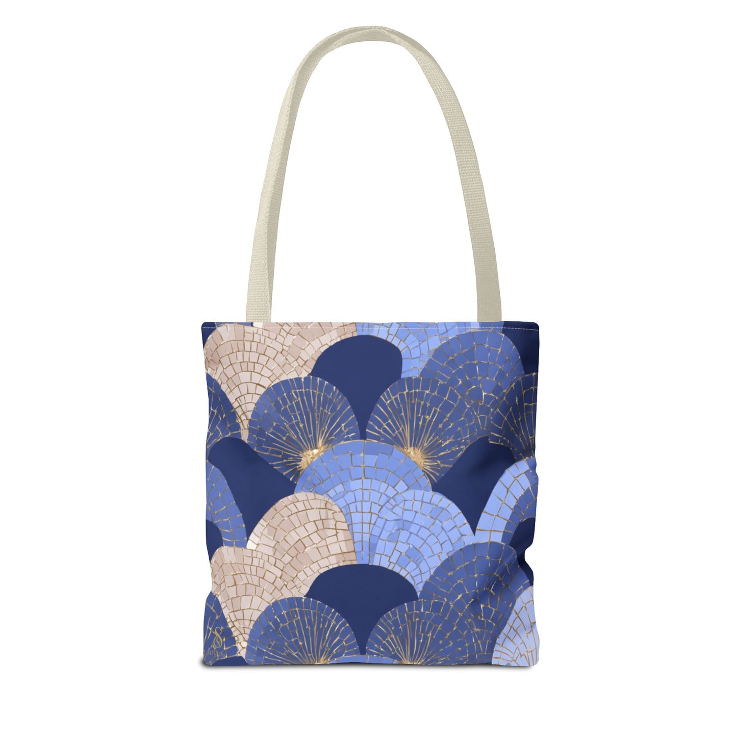 SOULIV8 Elegant Blue Fan Tote Bag | Stylish Reusable Carryall – Durable, Eco-Friendly, and Chic