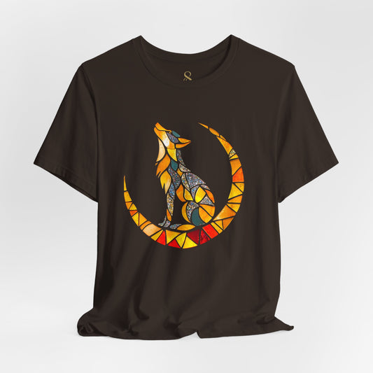 SOULIV8™Moonlit Wolf Tee - Unisex Jersey Short Sleeve, Graphic Shirt for Nature Lovers, Perfect for Festivals, Gifts, Everyday Wear