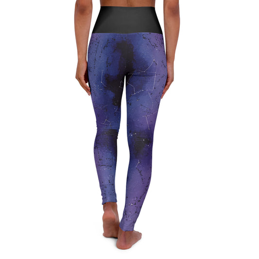 SOULIV8 Cosmic Constellation High Waisted Yoga Leggings – Mystical Activewear for Yoga, Gym & Lifestyle