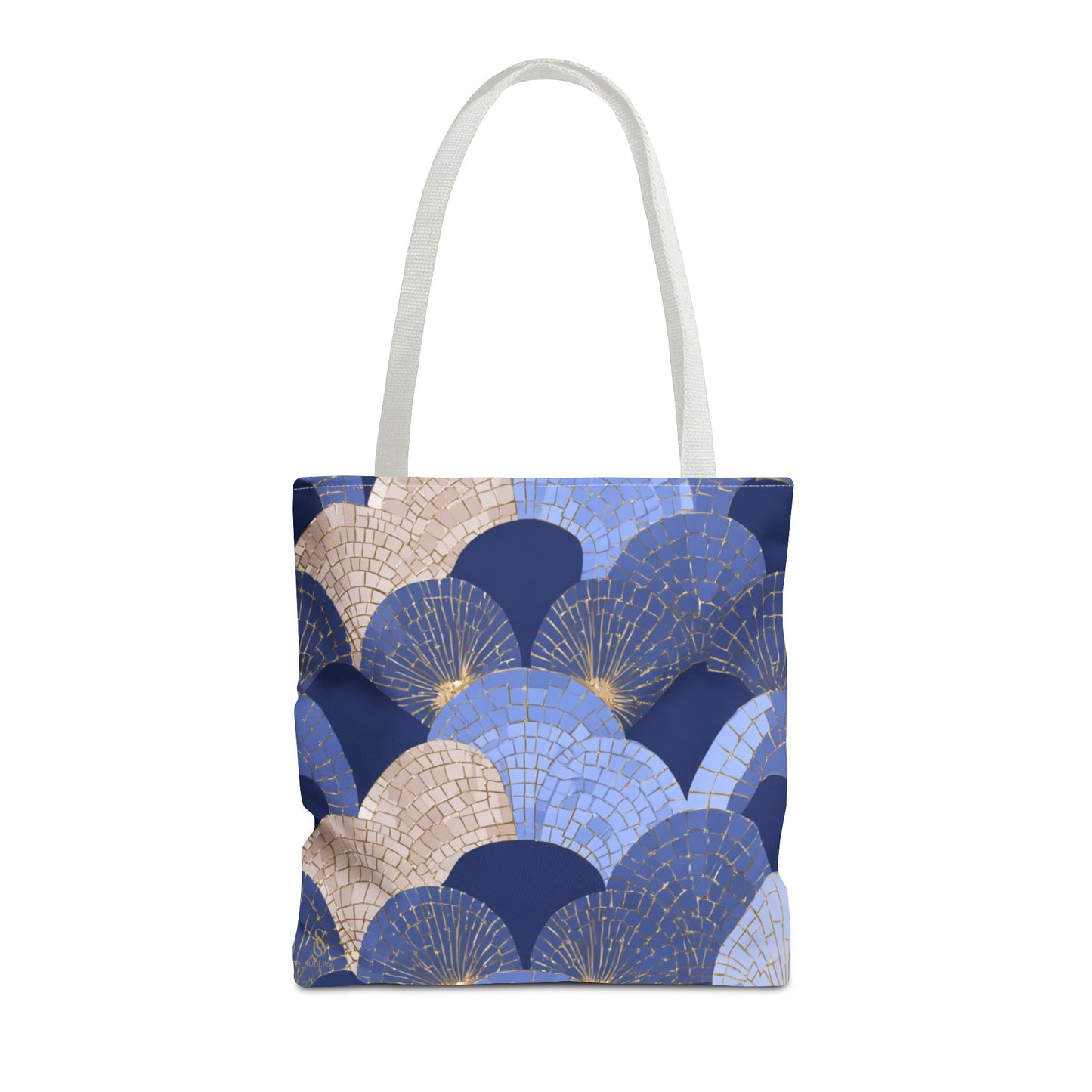 SOULIV8 Elegant Blue Fan Tote Bag | Stylish Reusable Carryall – Durable, Eco-Friendly, and Chic