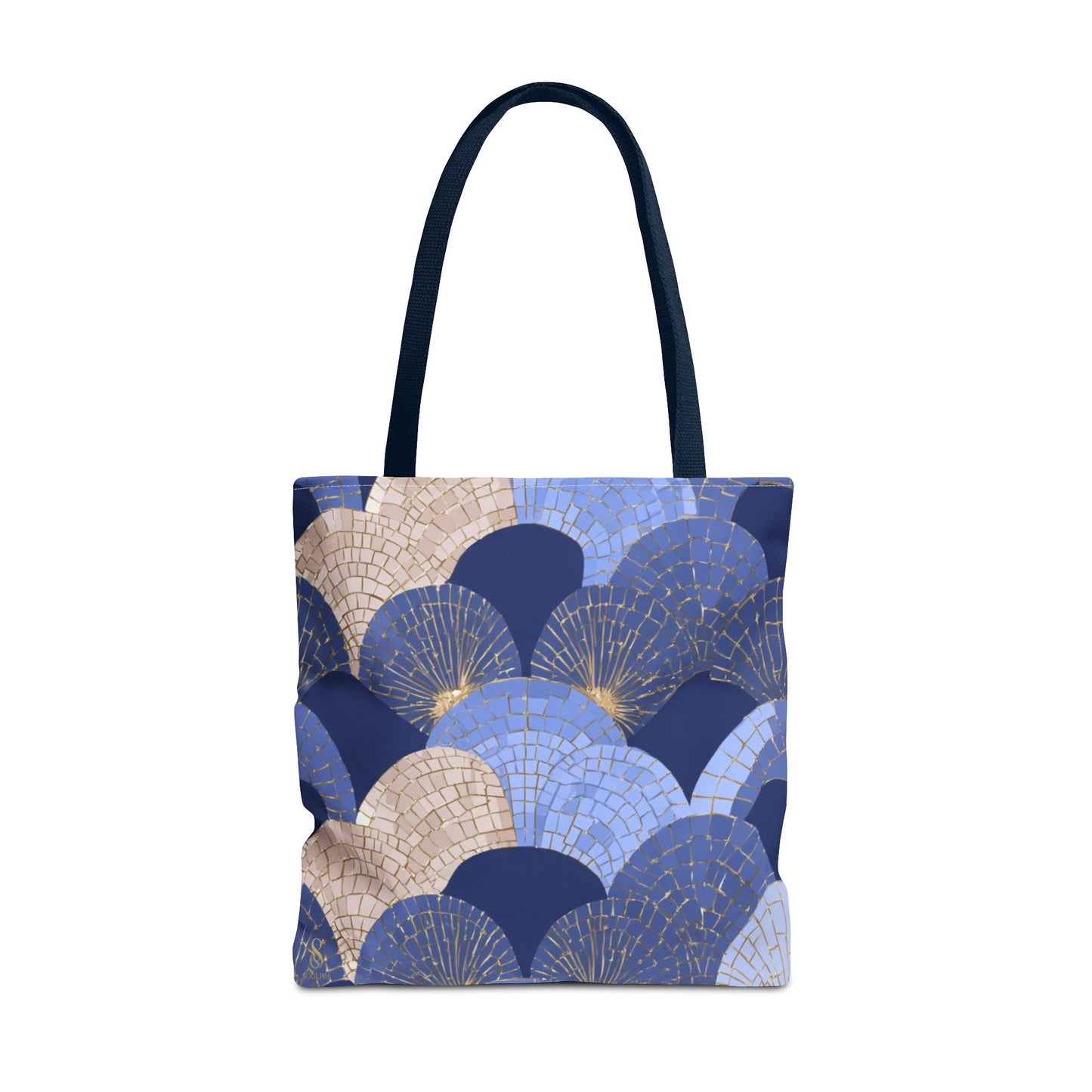 SOULIV8 Elegant Blue Fan Tote Bag | Stylish Reusable Carryall – Durable, Eco-Friendly, and Chic